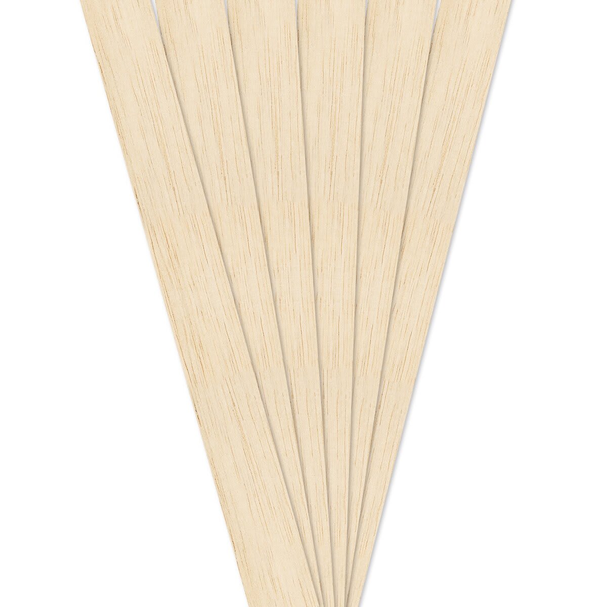 Midwest Products Balsa Wood Sheets - 6 Pieces, 1" x 1" x 36" (out of packaging, fanned)