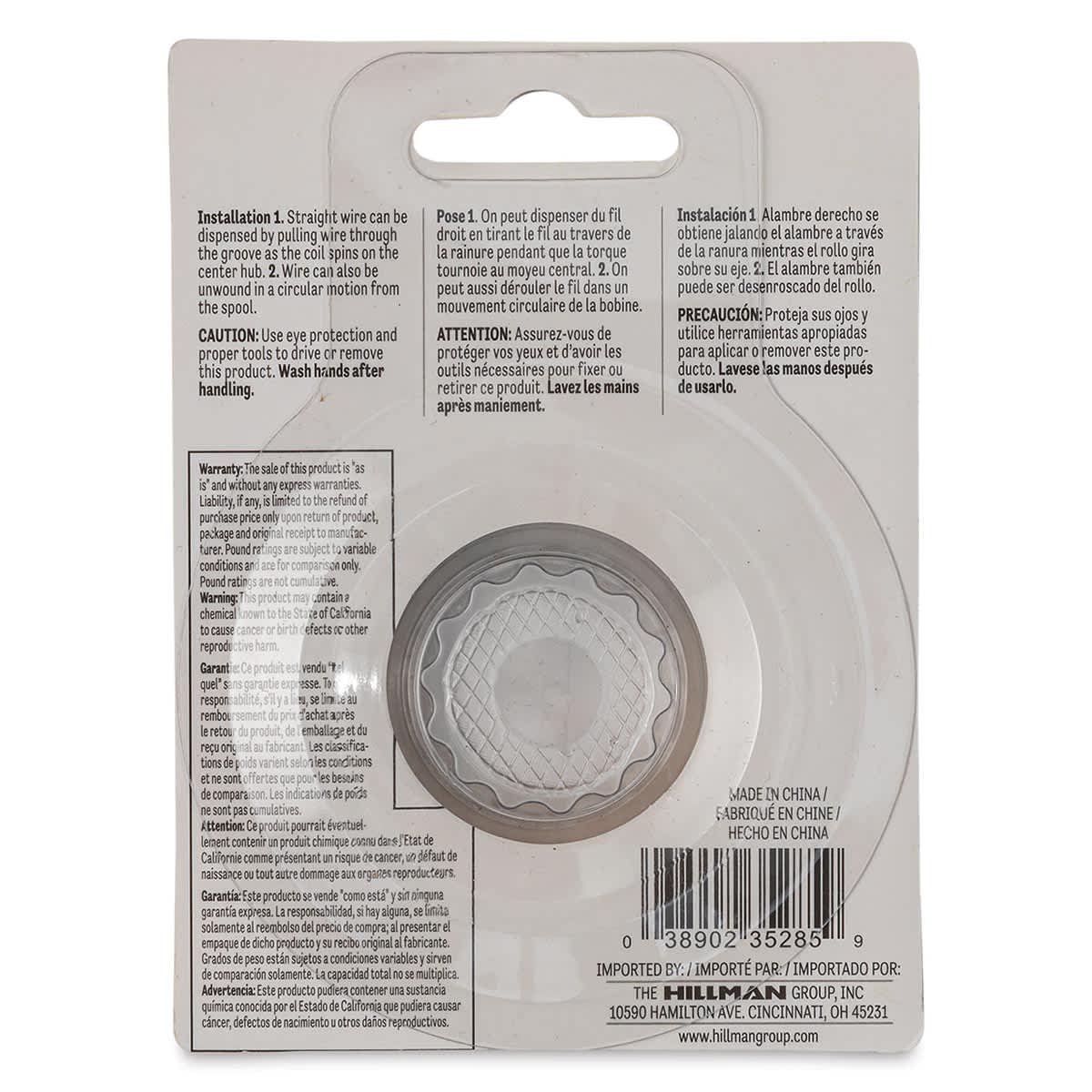 Hillman Dark Annealed Wire - 28 Gauge, 50-ft Coil - back of packaging