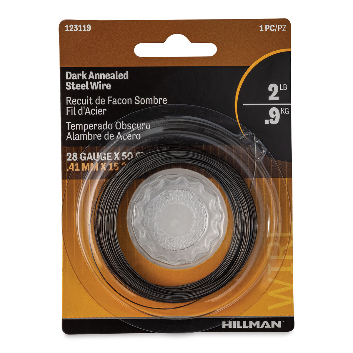 Hillman Dark Annealed Wire - 28 Gauge, 50-ft Coil - front of packaging