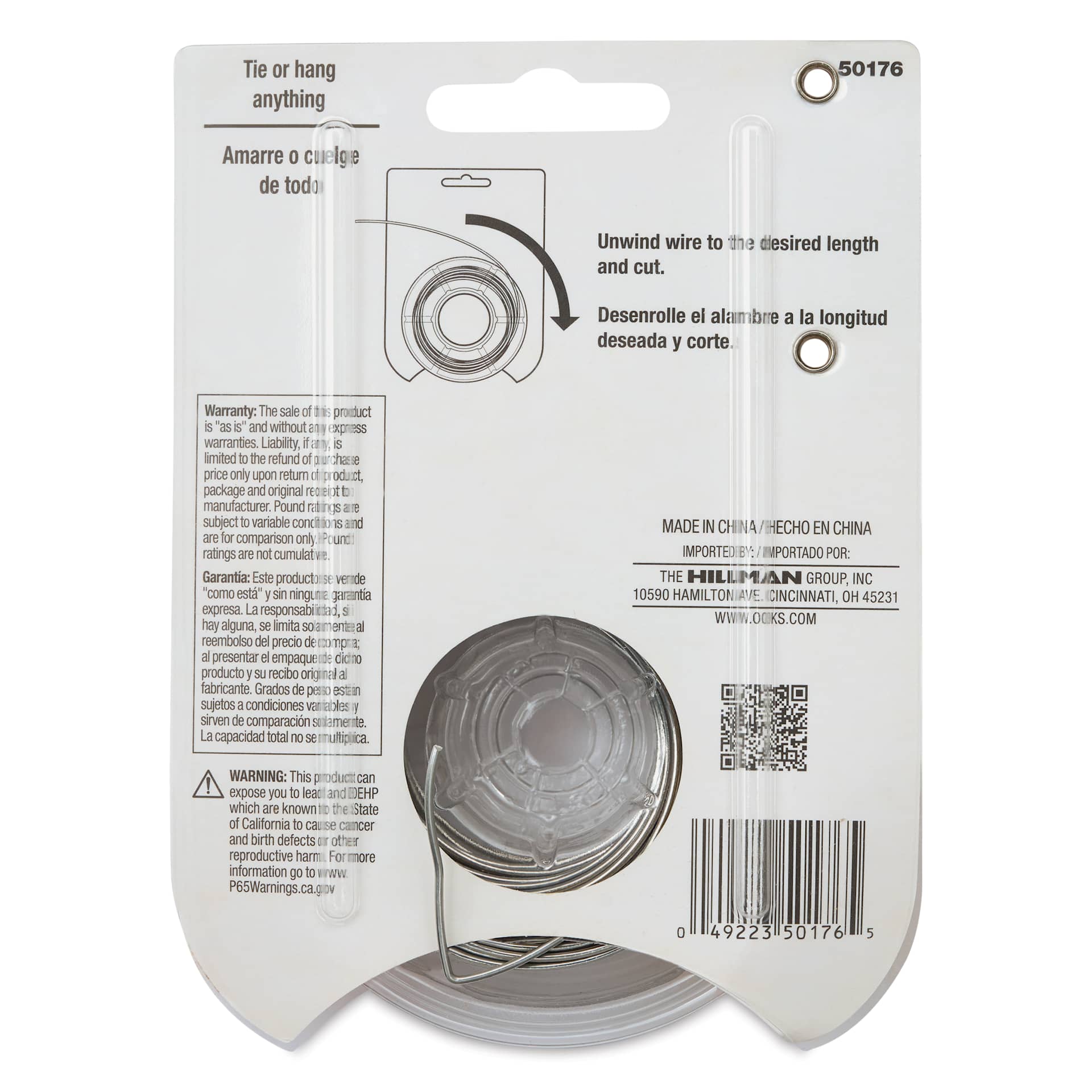 Ook Aluminum Specialty Wire, back of packaging