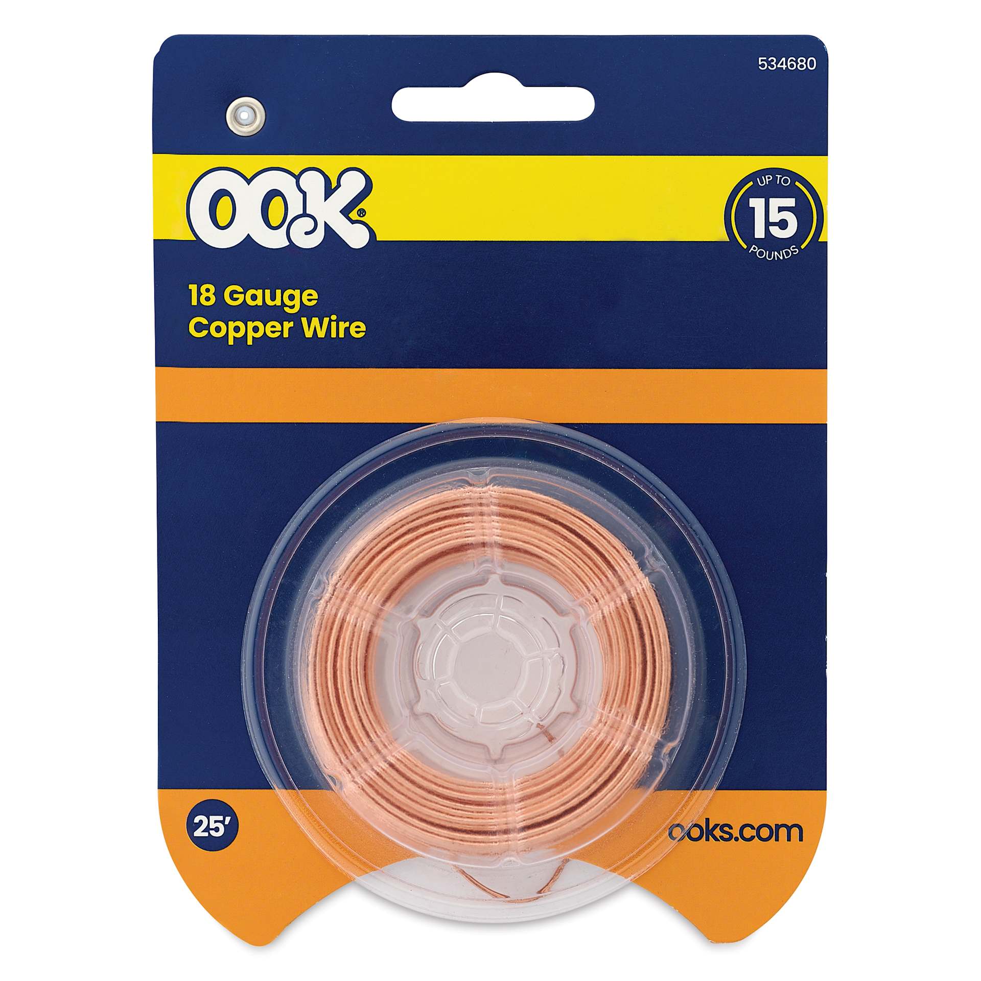 OOK Copper Specialty Wire - 18 Gauge, 25 ft, front of packaging