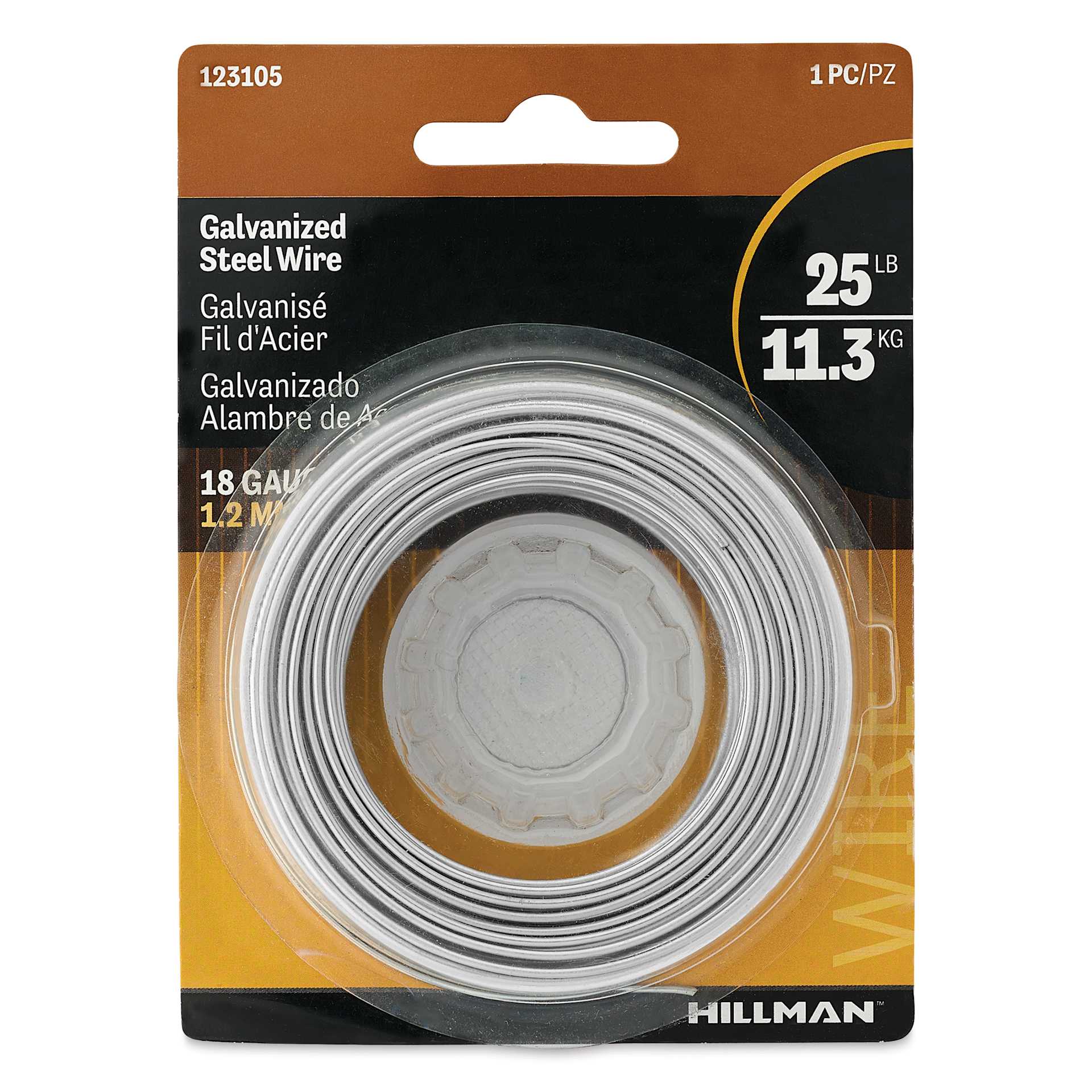 Hillman Galvanized Steel Wire - 18 Gauge, 110 feet front of packaging