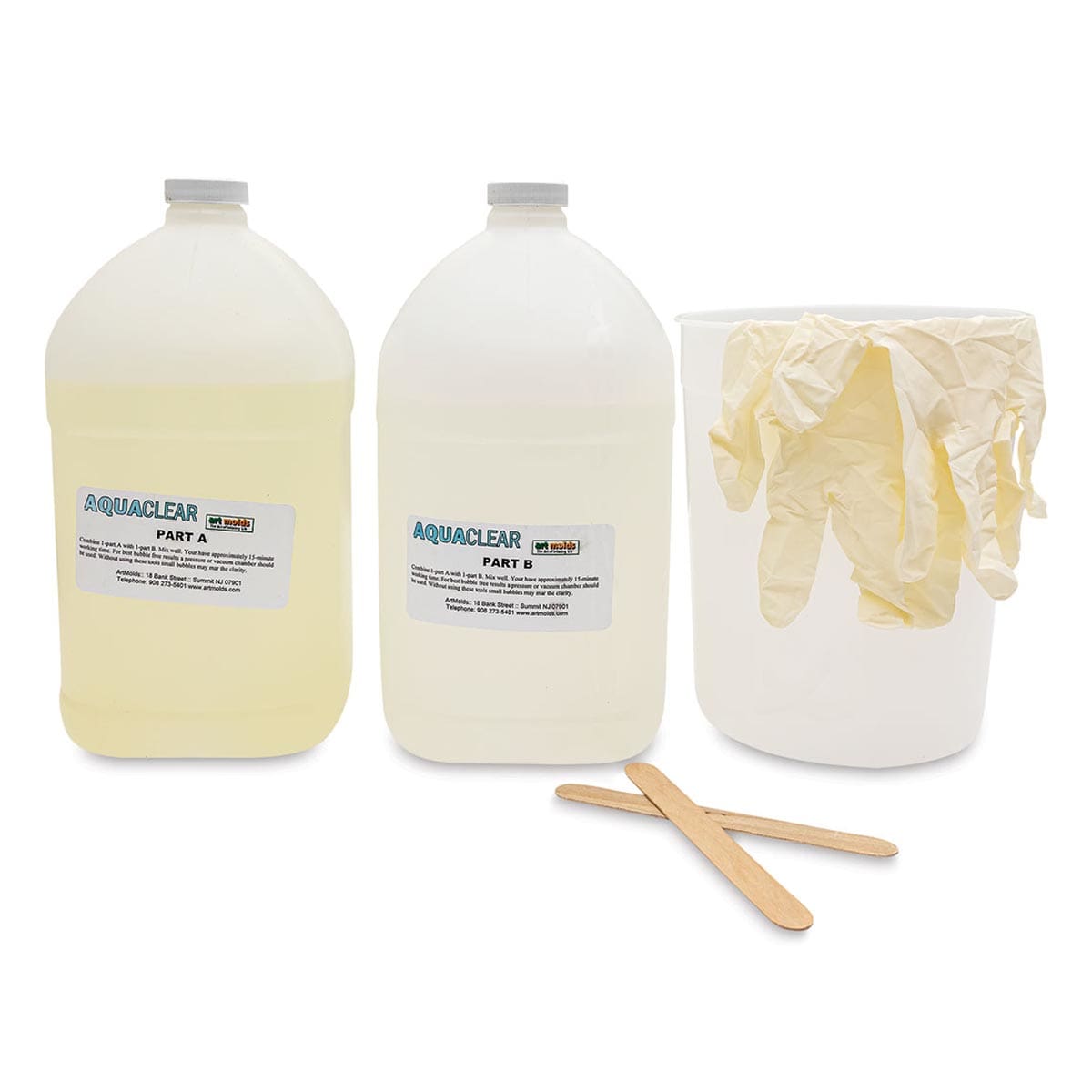 ArtMolds AquaClear Resin - 2 Gallons - contents