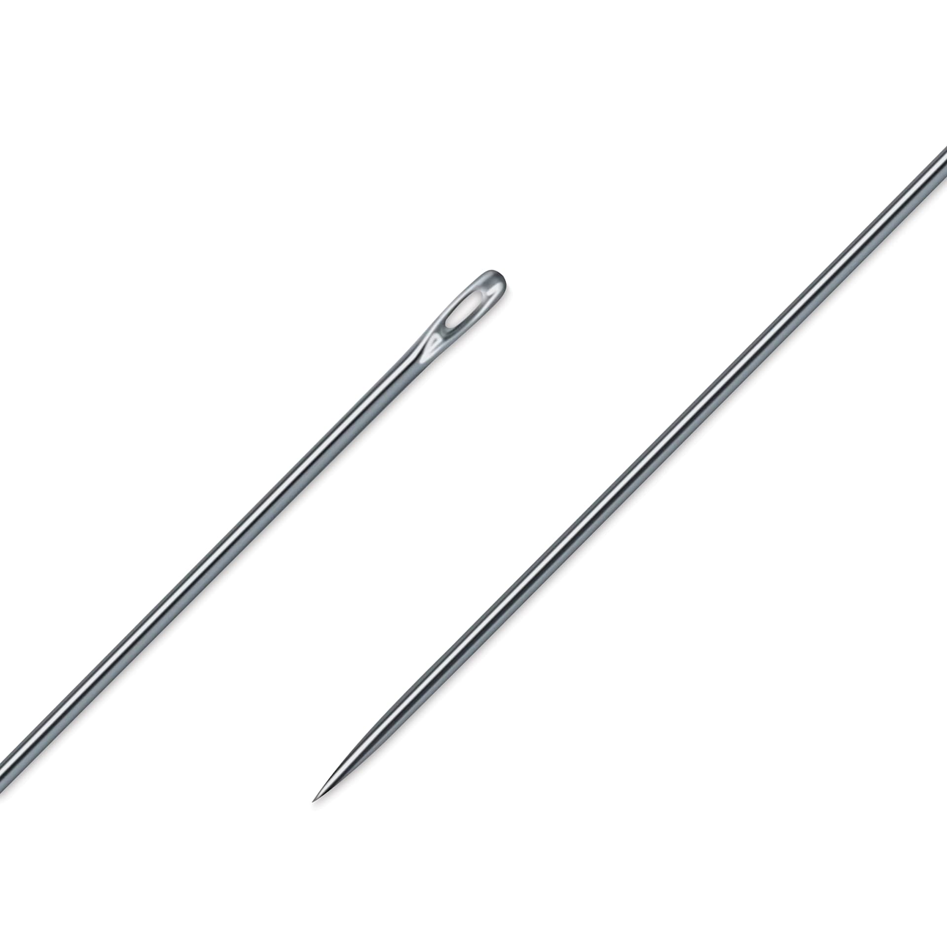 Dritz Sharps Hand Needles - Size 7, Pkg of 20 close-up of eye and needle