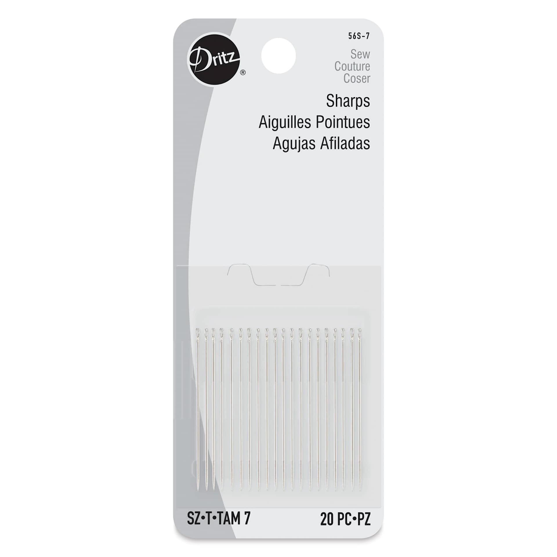 Dritz Sharps Hand Needles - Size 7, Pkg of 20