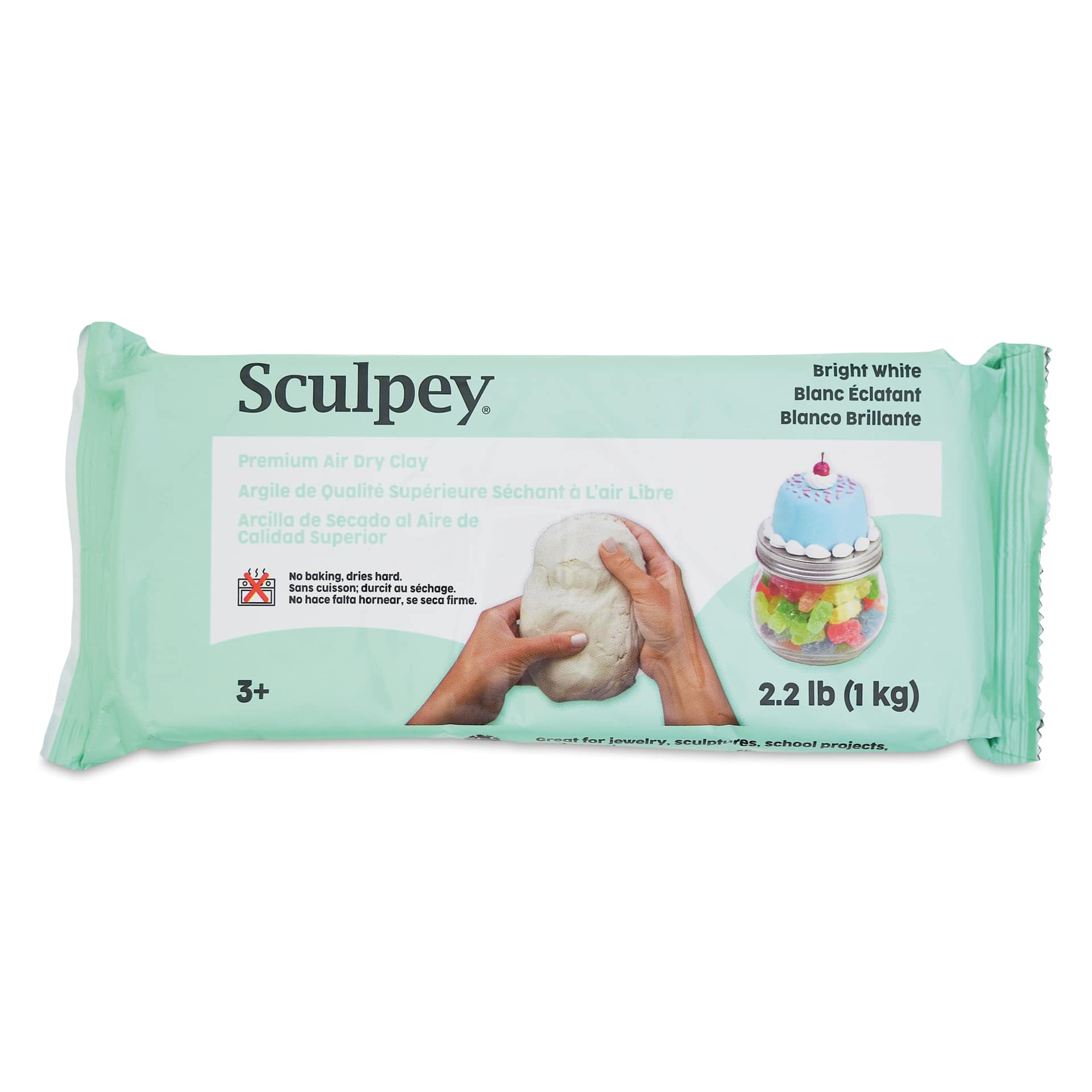 Sculpey Air Dry Modeling Clay - White, 2.2 lb front of packaging