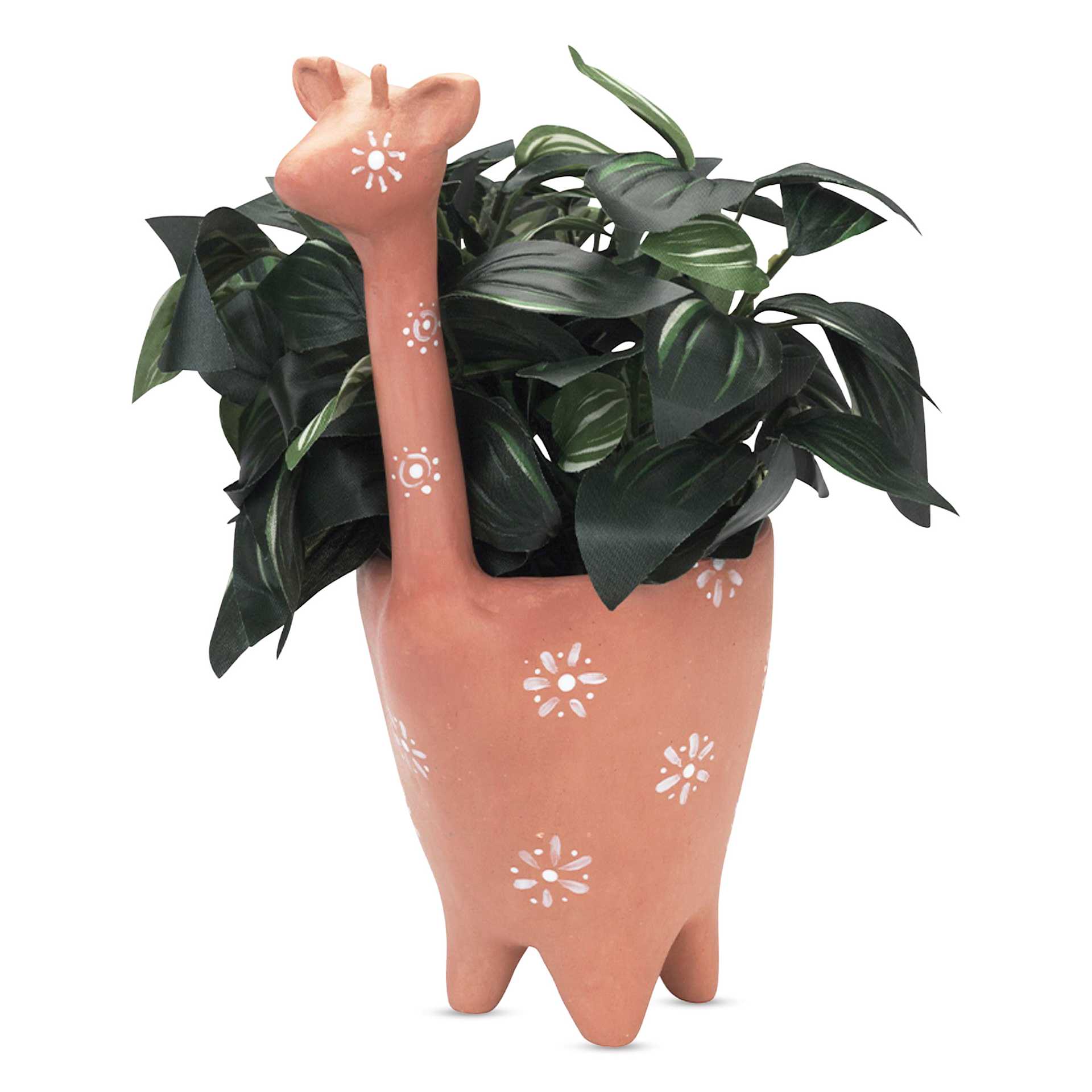 Sculpey Air Dry Modeling Clay - Terra Cotta, 2.2 lb finished giraffe pot plant example