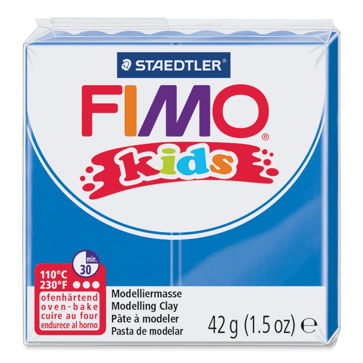 Staedtler Fimo Kids Polymer Clay - Front of package of Blue Clay
