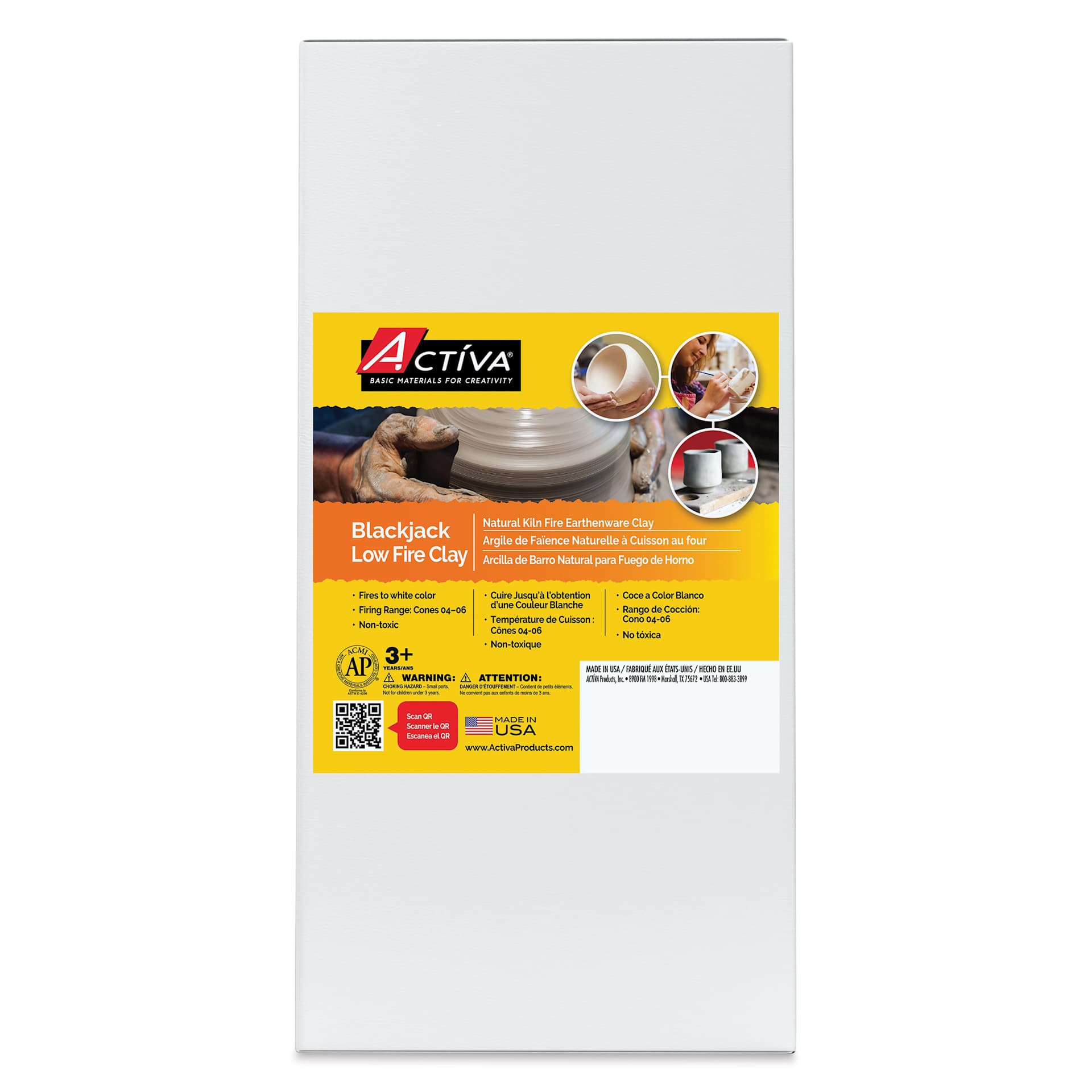 Activa Blackjack Earthenware Clay - 25 lb, packaging