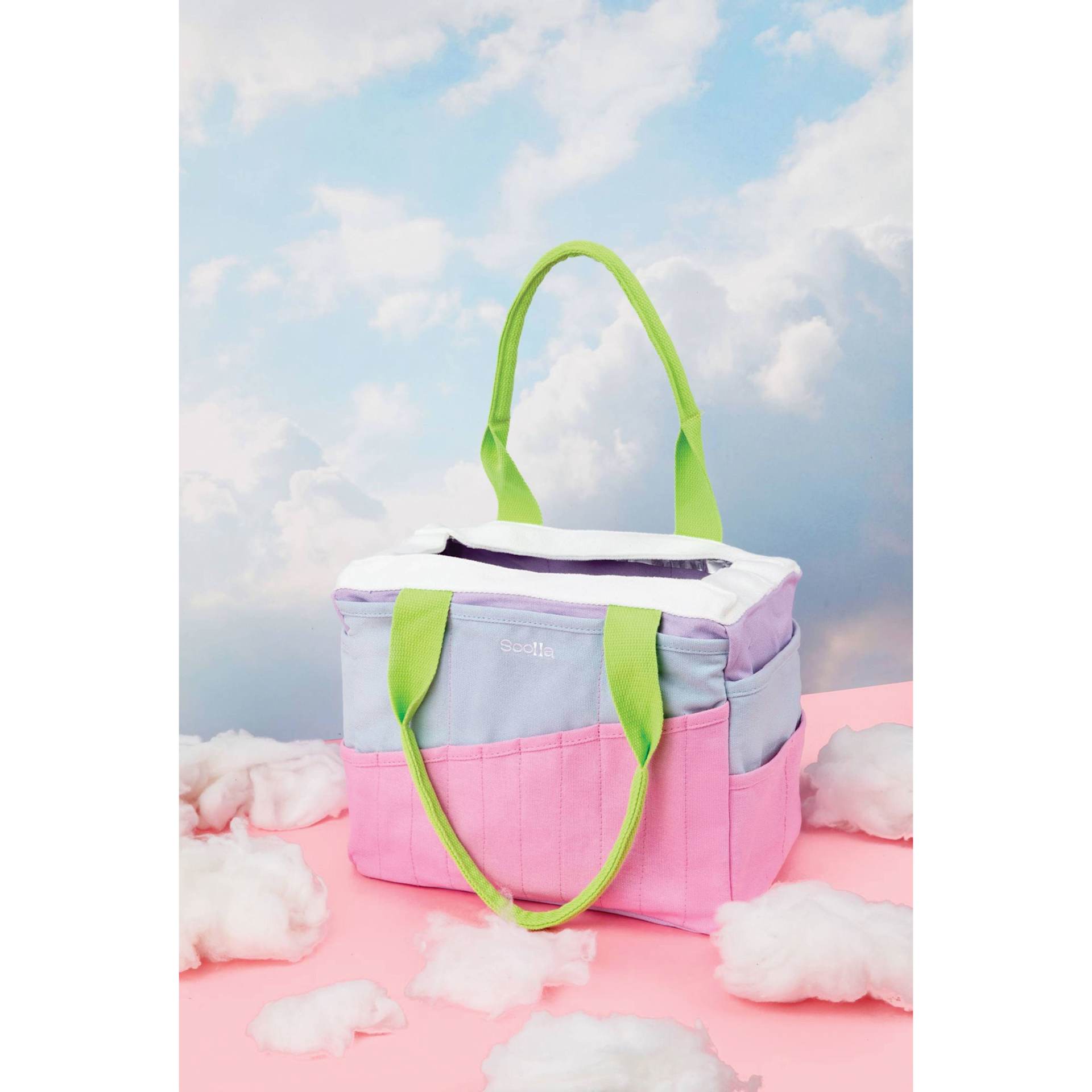 Soolla Studio Art Supply & Pottery Tool Bag - 80's Windbreaker - against mall photo studio backdrop
