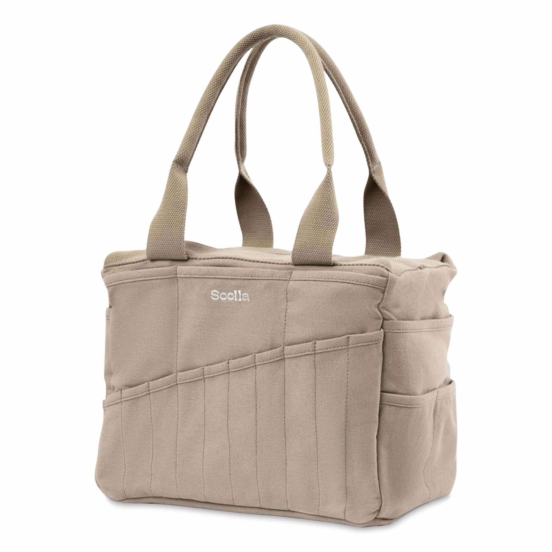 Soolla Studio Art Supply & Pottery Tool Bag - Graphite - angled view
