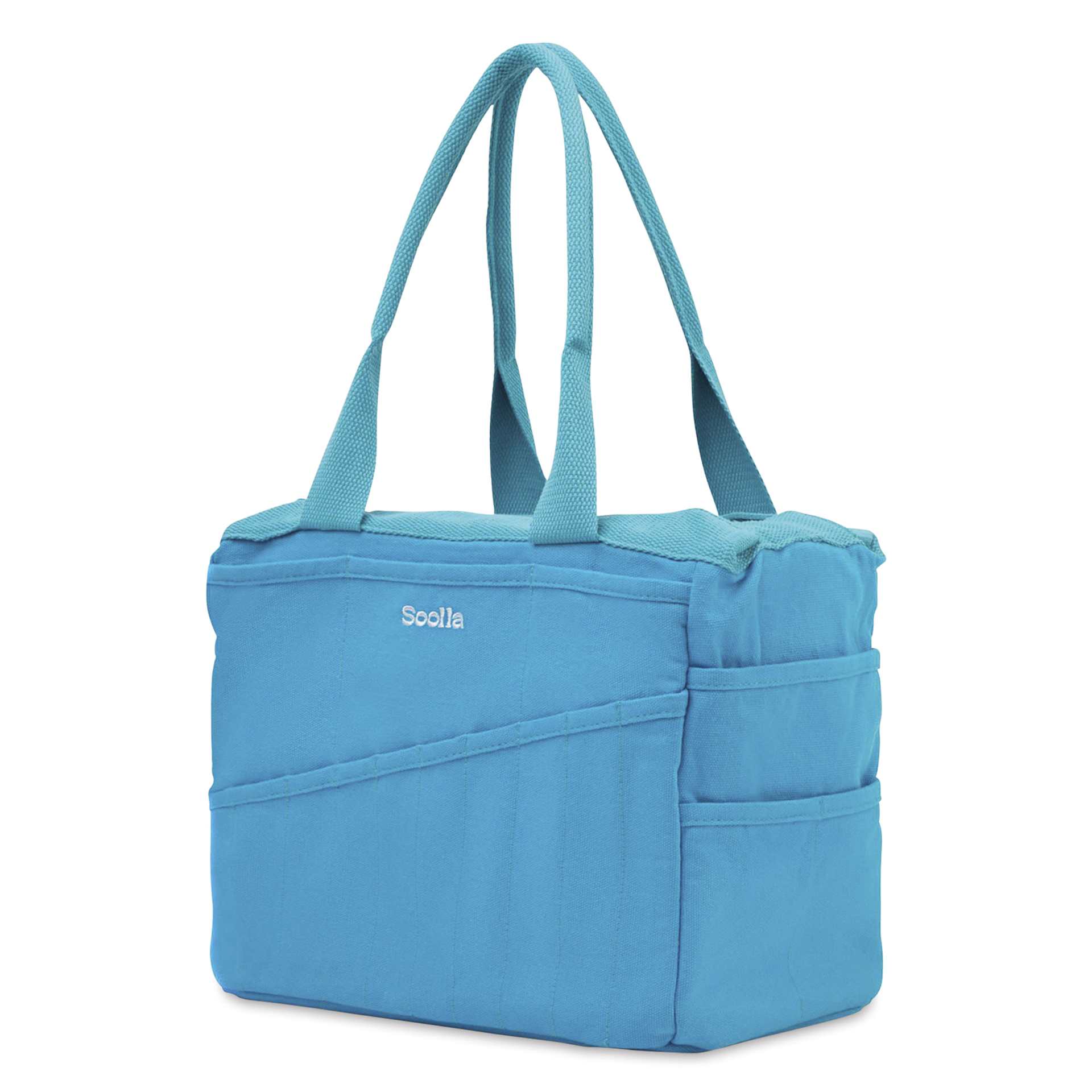 Soolla Studio Art Supply & Pottery Tool Bag - Electric Blue, Blick Exclusive - angled