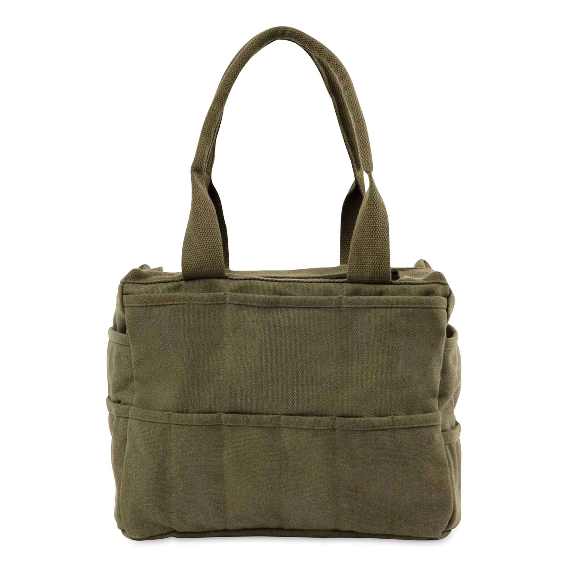 Soolla Studio Art Supply & Pottery Tool Bag - Deep Forest Green - back