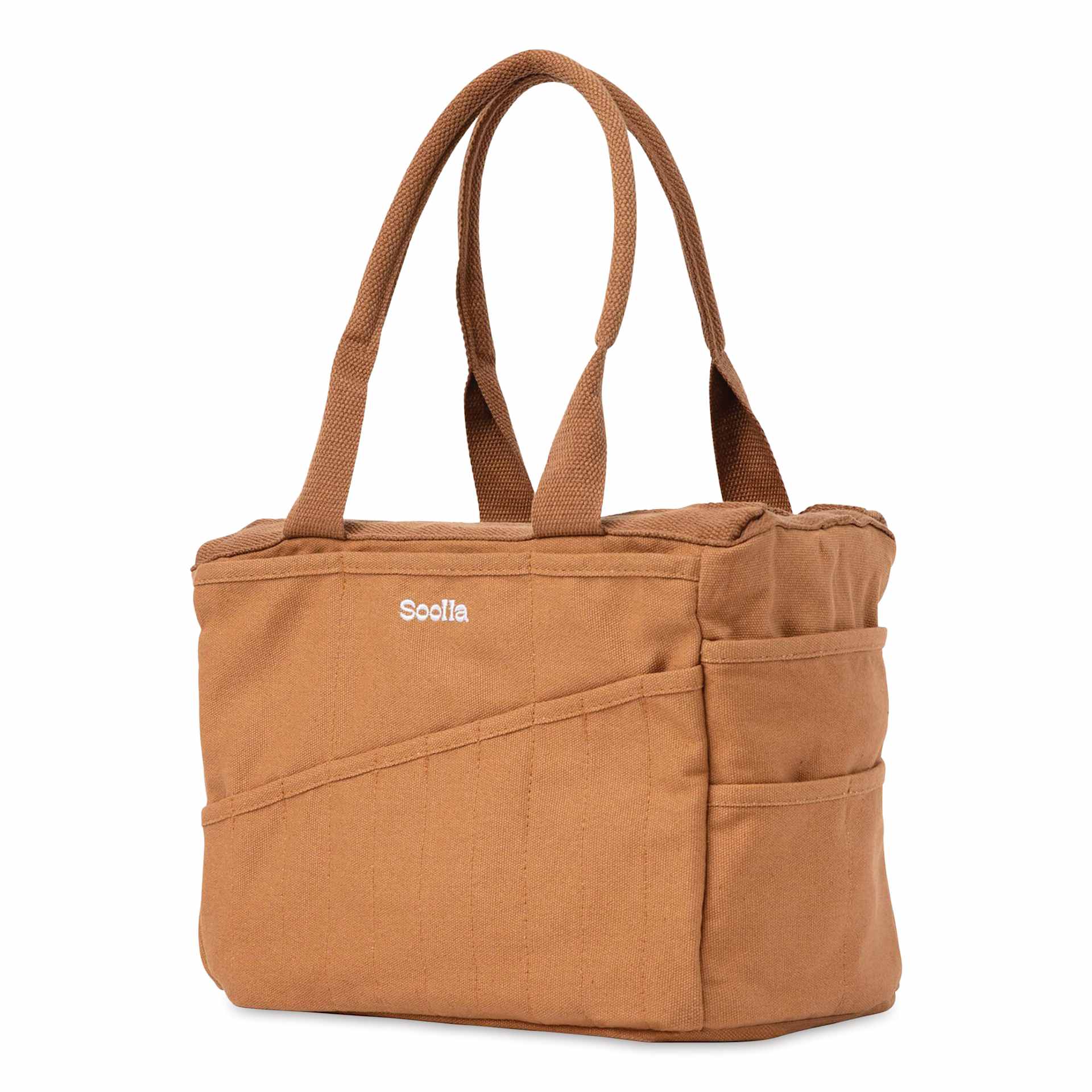 Soolla Studio Art Supply & Pottery Tool Bag - Cinnamon - angled view