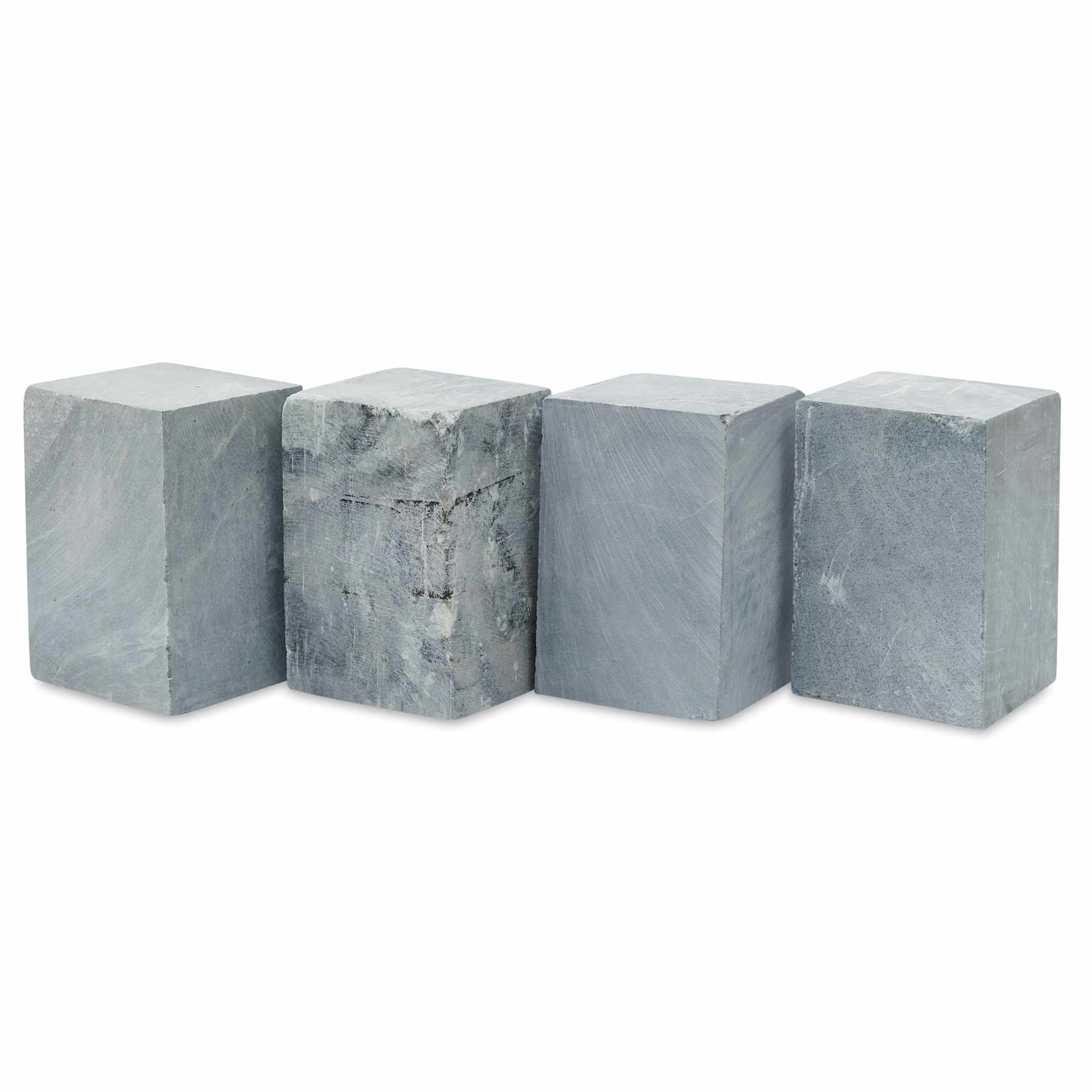 Gian Carlo Stoneworks Green Indian Soapstone Block - 4 lb, 4-1/2" x 3" x 3", Pkg of 4, vertical