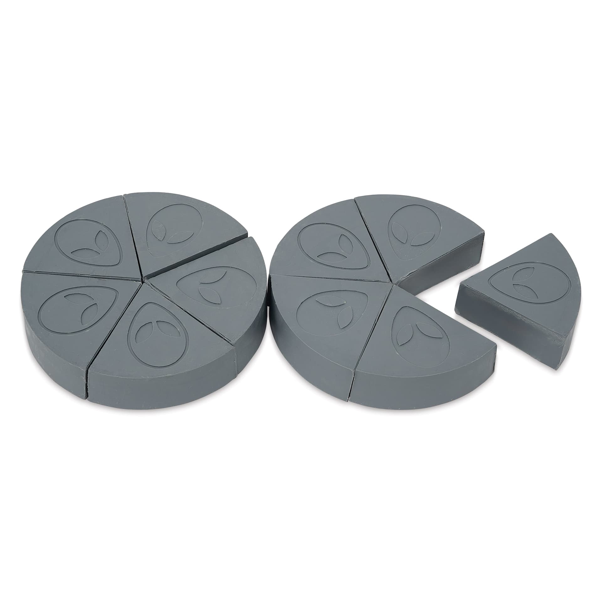 Chavant Alien Clay - Medium out of packaging showing wedge structure (only one saucer included)
