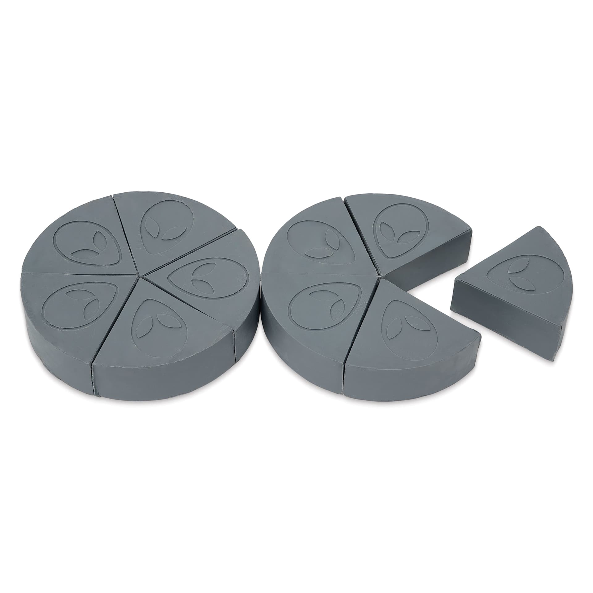 Chavant Alien Clay - Soft out of packaging showing wedge structure (only one saucer included)