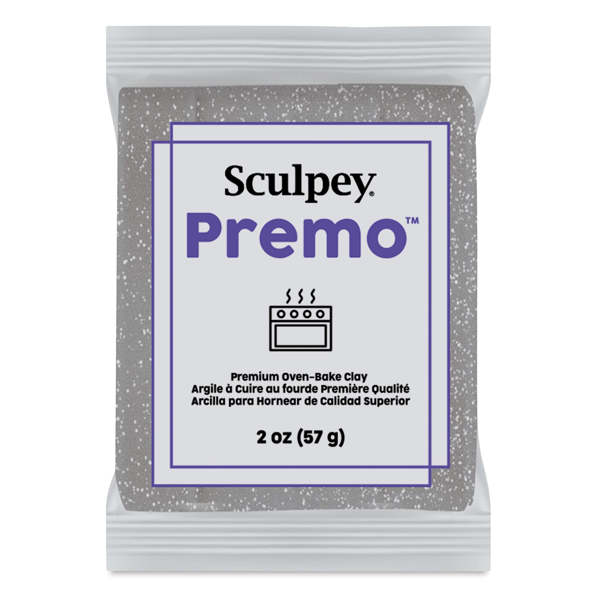 Sculpey Premo - 2 oz, White Gold, Glitter