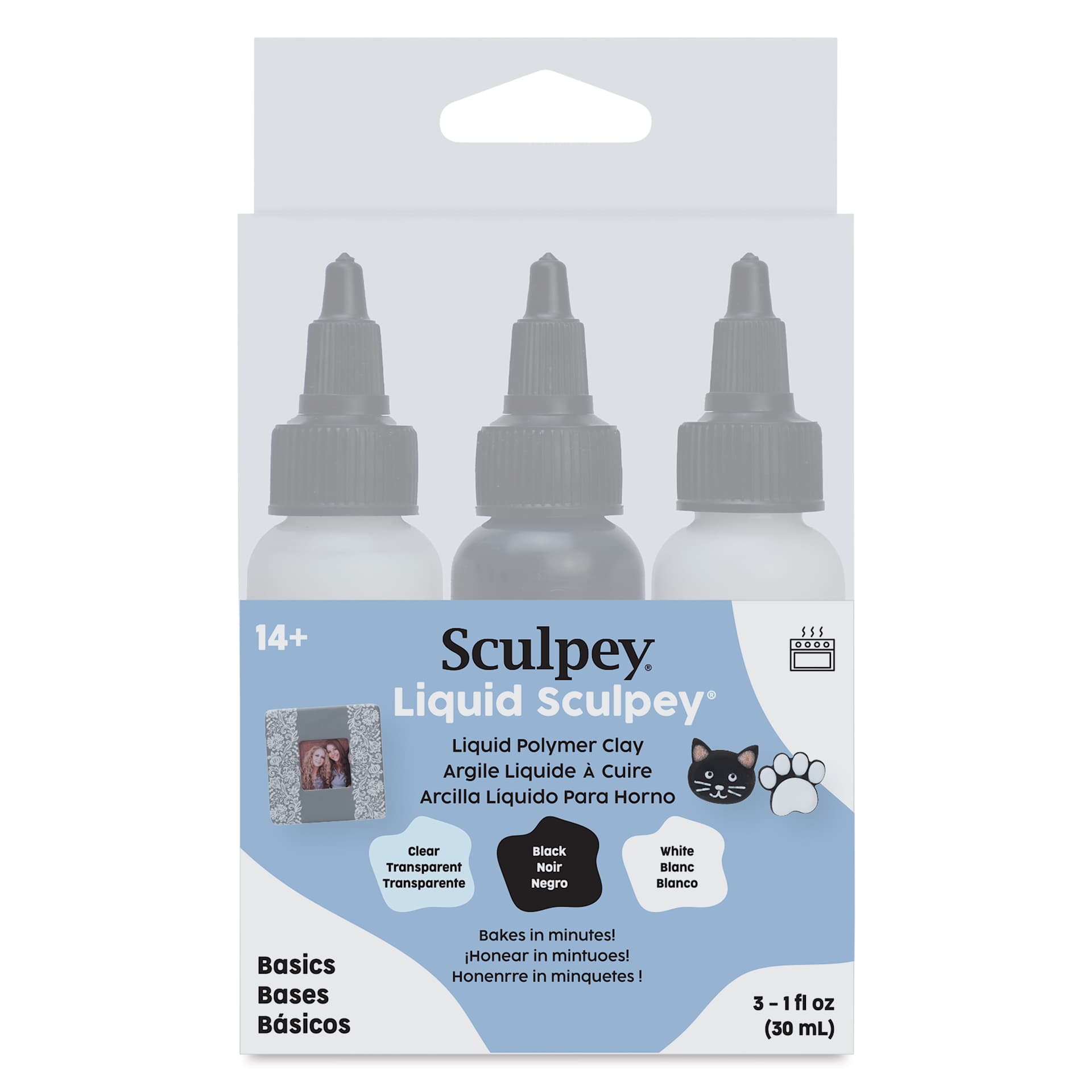 Liquid Sculpey Multi-Pack - Basic Colors Multi-Pack, Set of 3 front of packaging