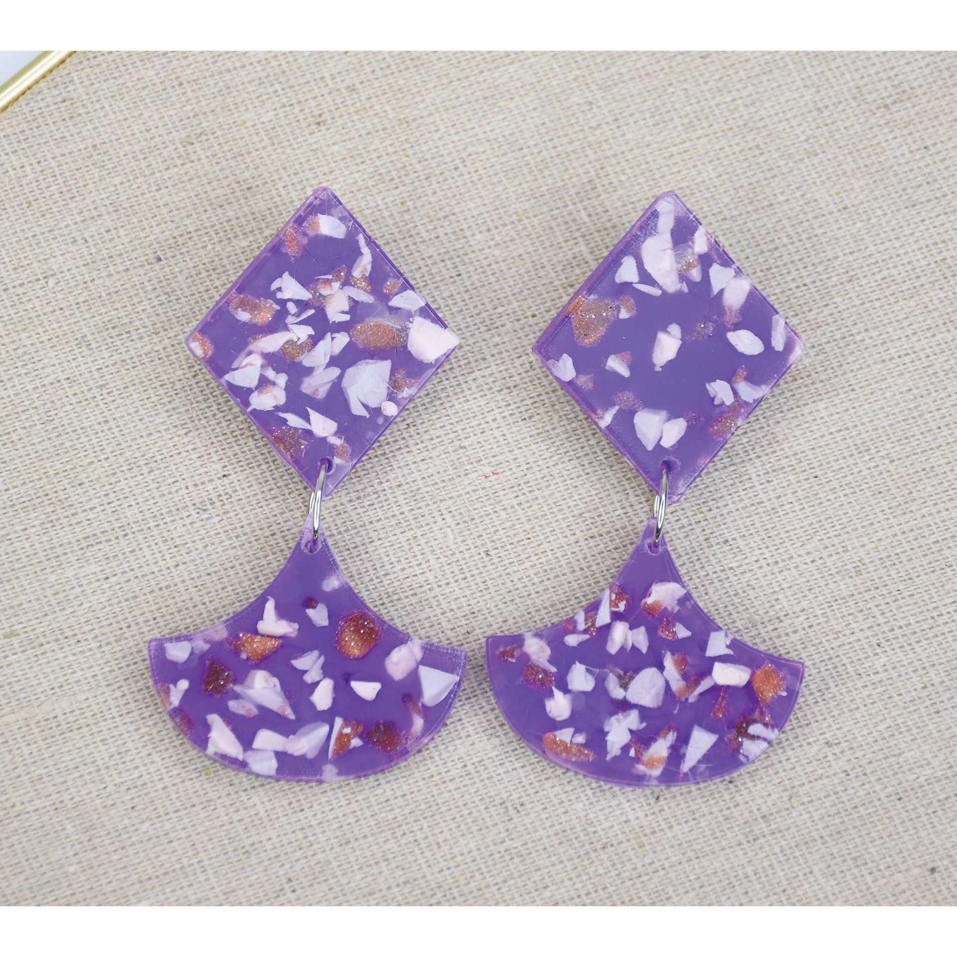 Liquid Sculpey - Purple, 1 oz - second finished earrings example