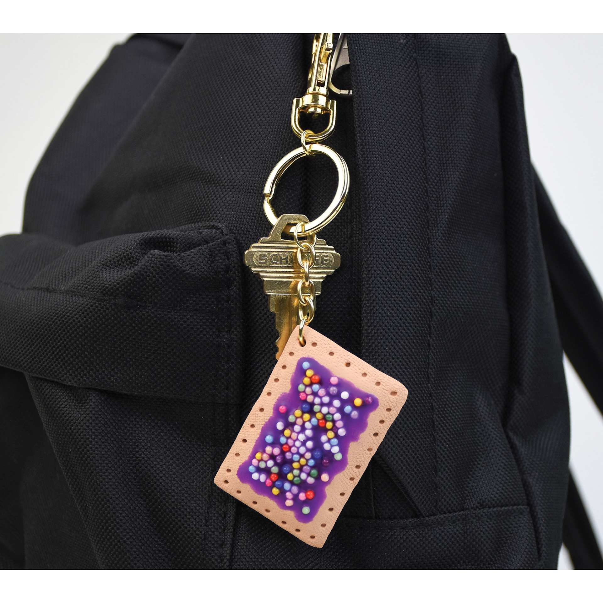 Liquid Sculpey - Purple, 1 oz - finished keychain example