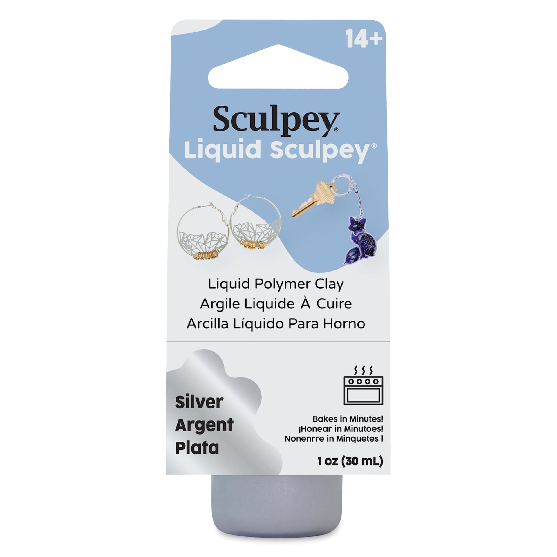 Liquid Sculpey - Metallic Silver, 1 oz front of packaging