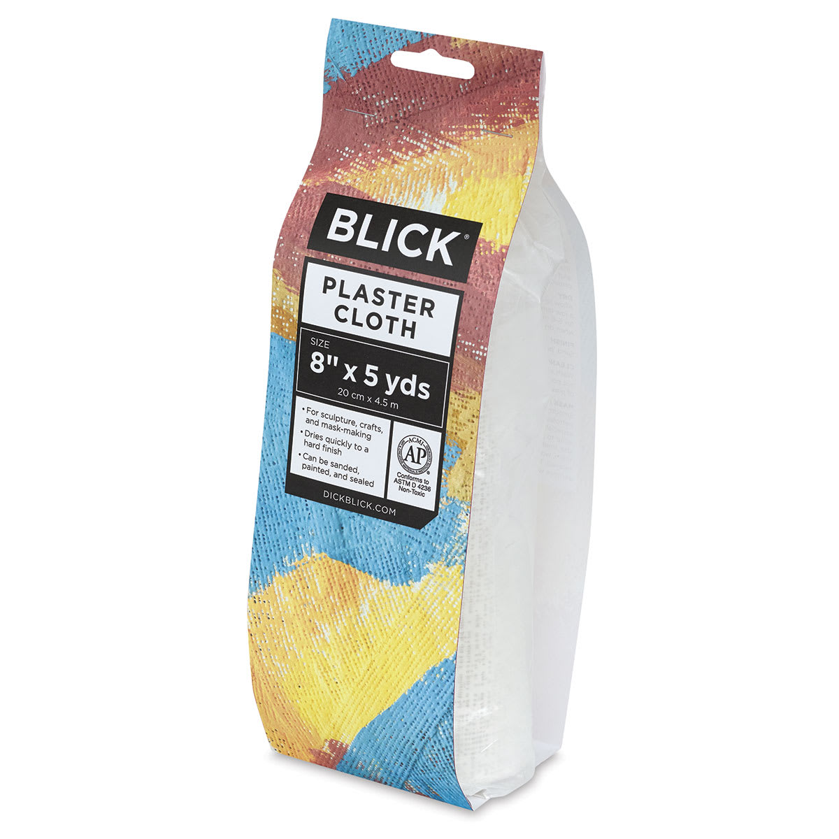 Blick Plaster Cloth - 8" x 5 yards, Roll - front of packaging, angled view