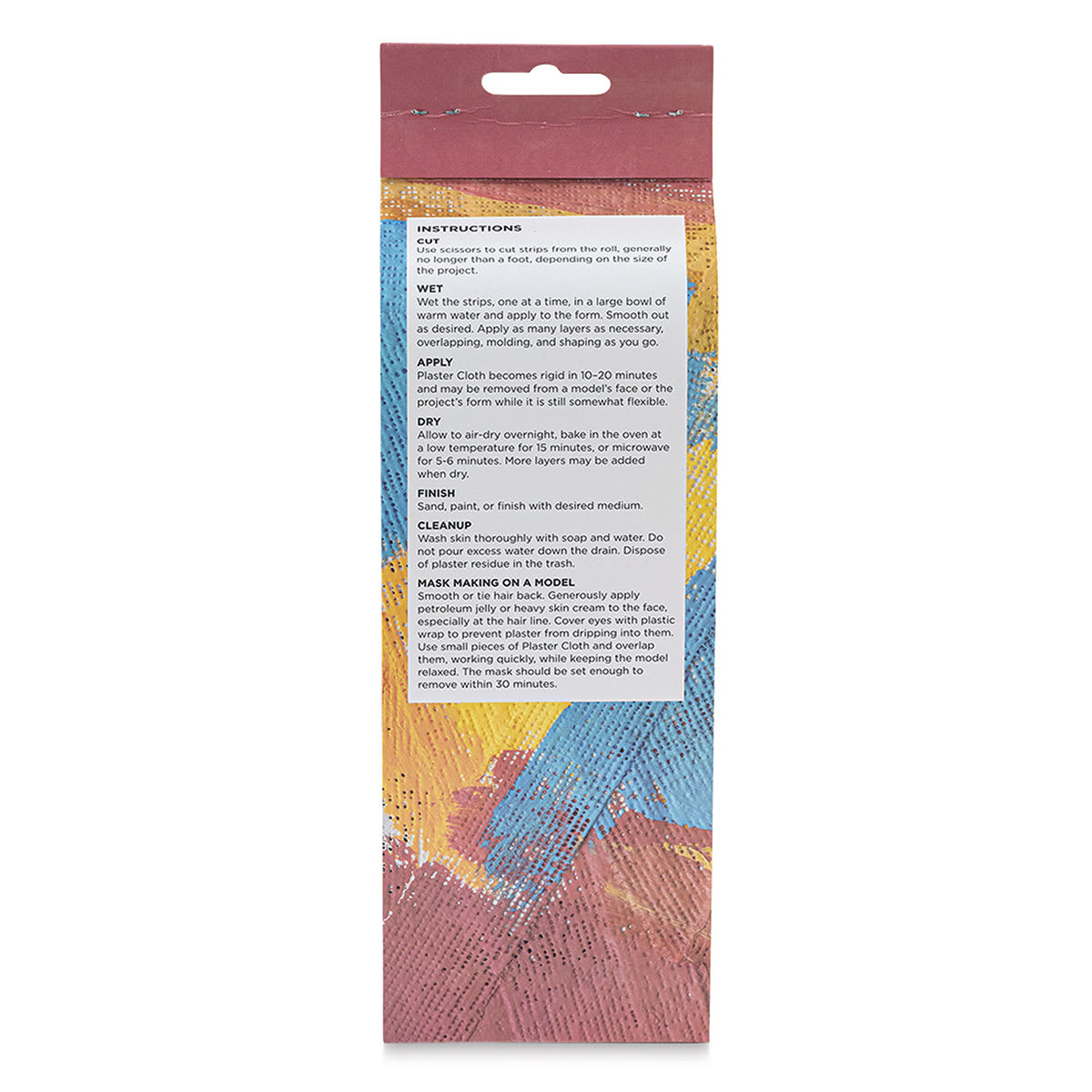 Blick Plaster Cloth - 8" x 5 yards, Roll - back of packaging
