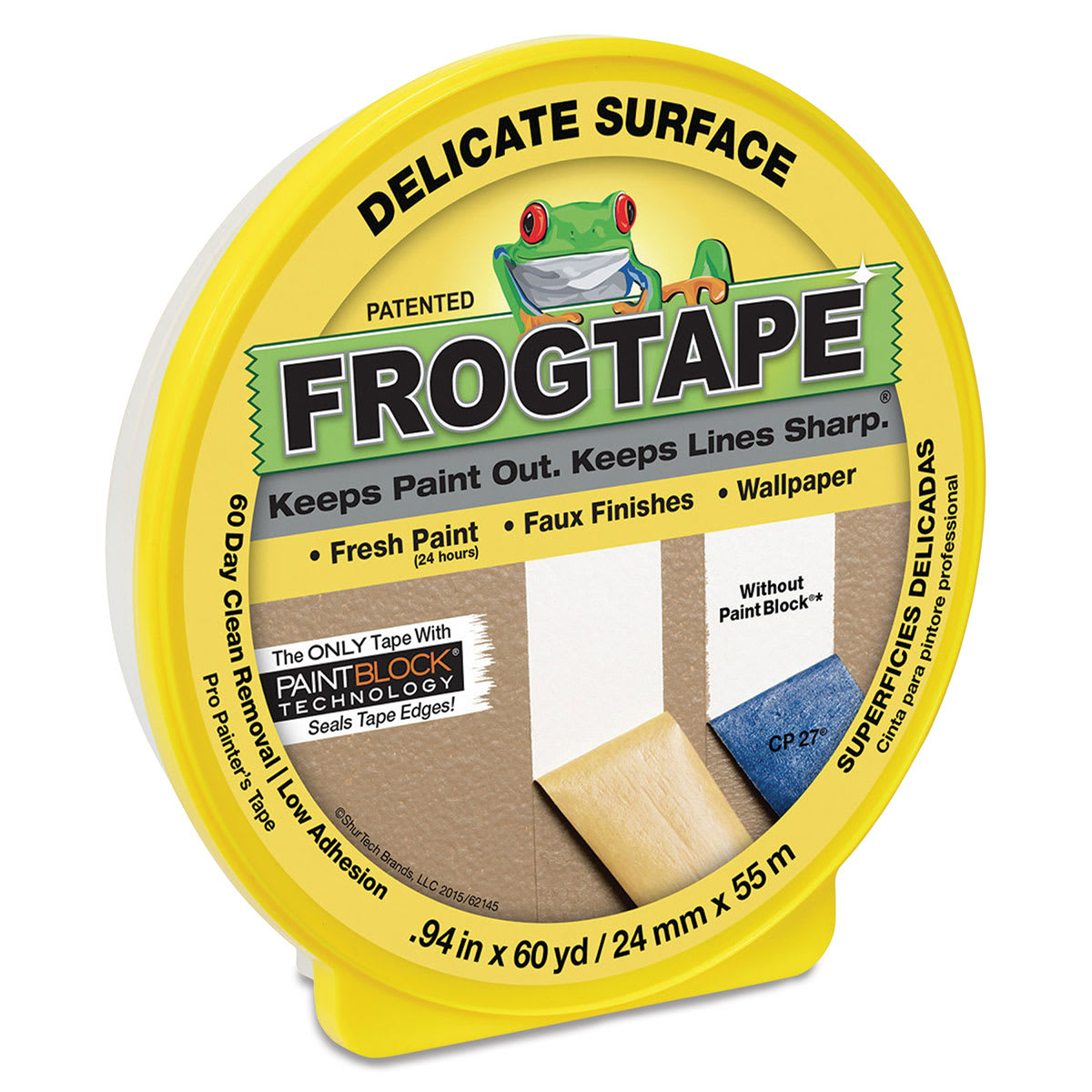 FrogTape Delicate Surface Painter's Tape - .94" x 60 yds Roll packaging
