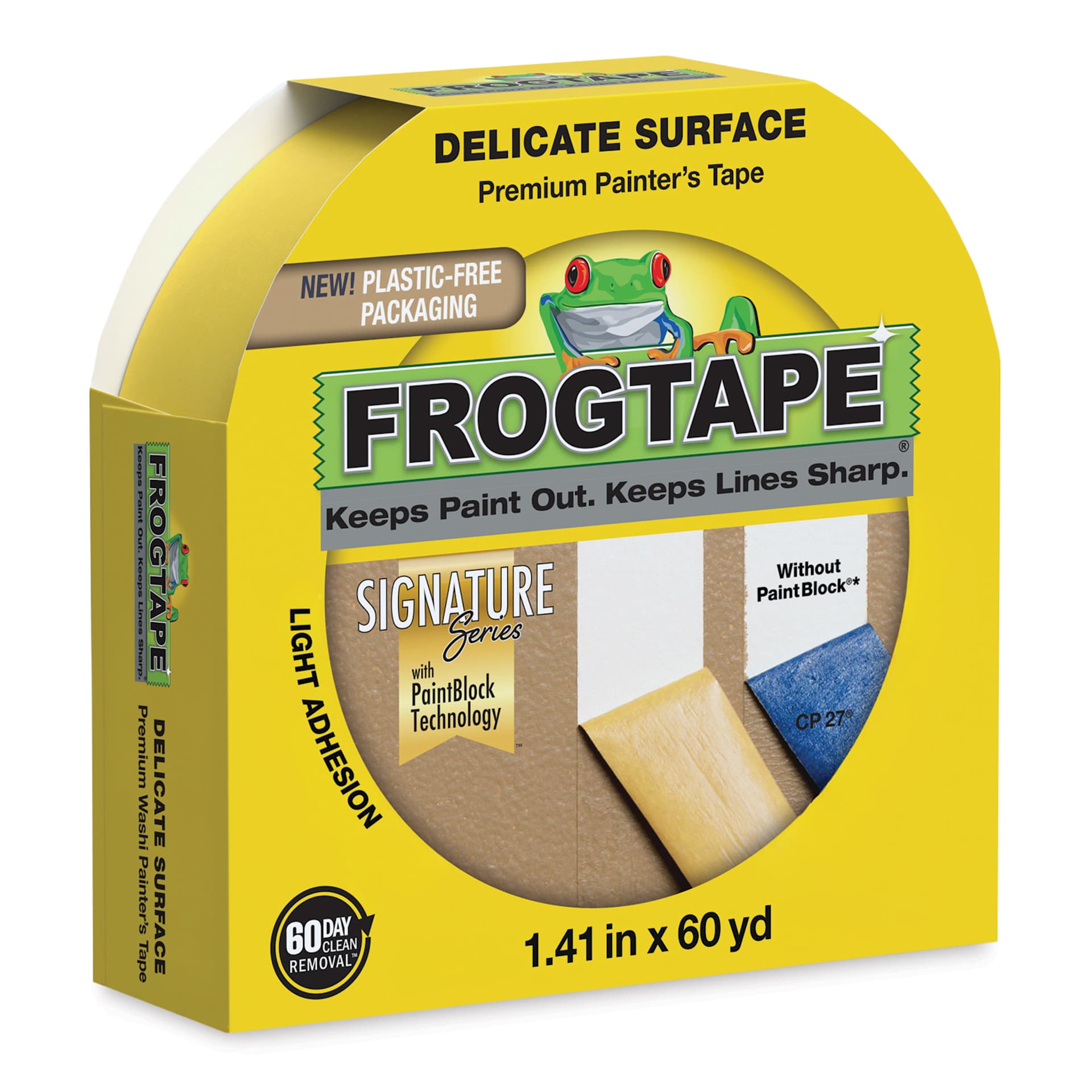 FrogTape Delicate Surface Painter's Tape - 1.41" x 60 yds Roll front of packaging