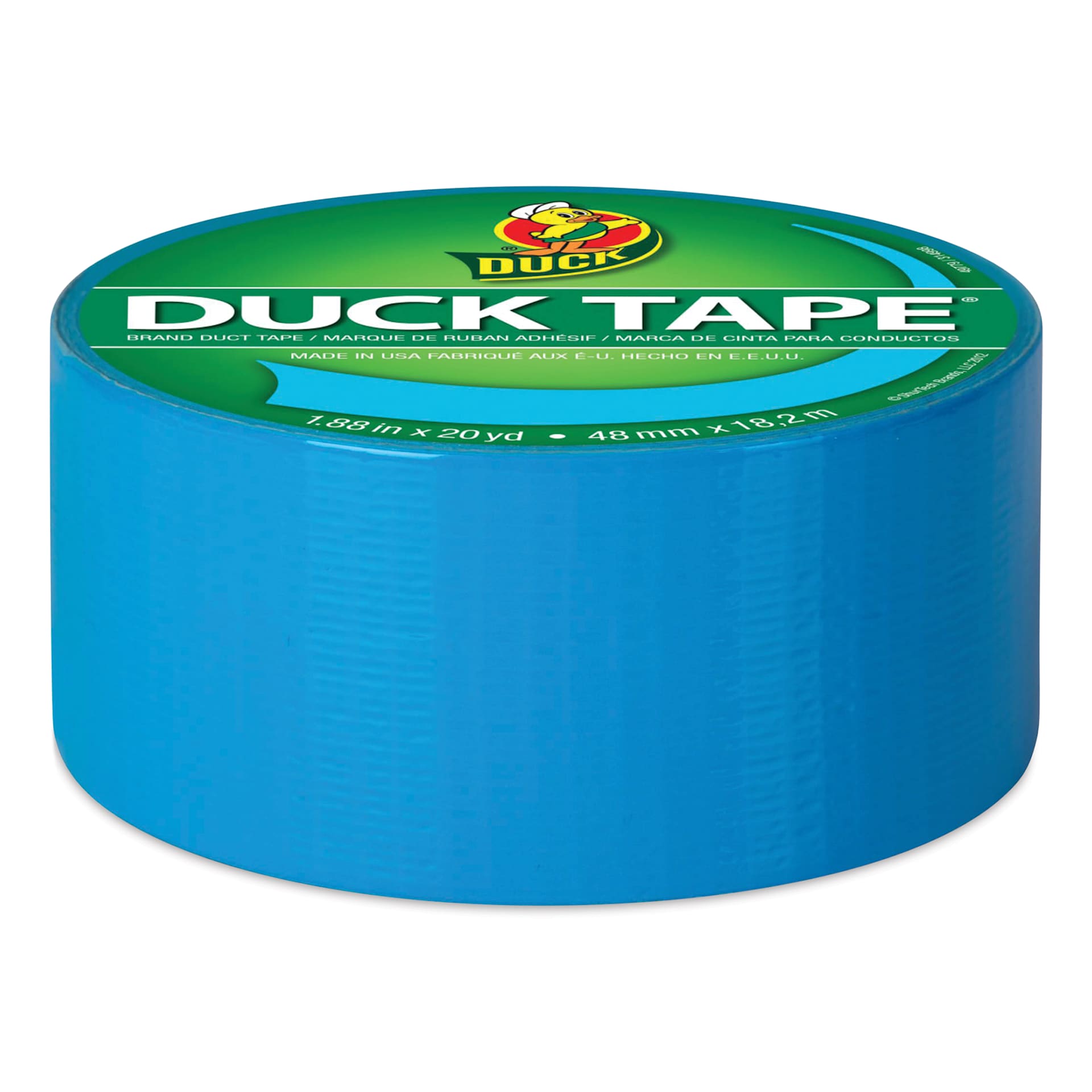 ShurTech Color Duck Tape - 1.88" x 20 yds, Electric Blue side of roll