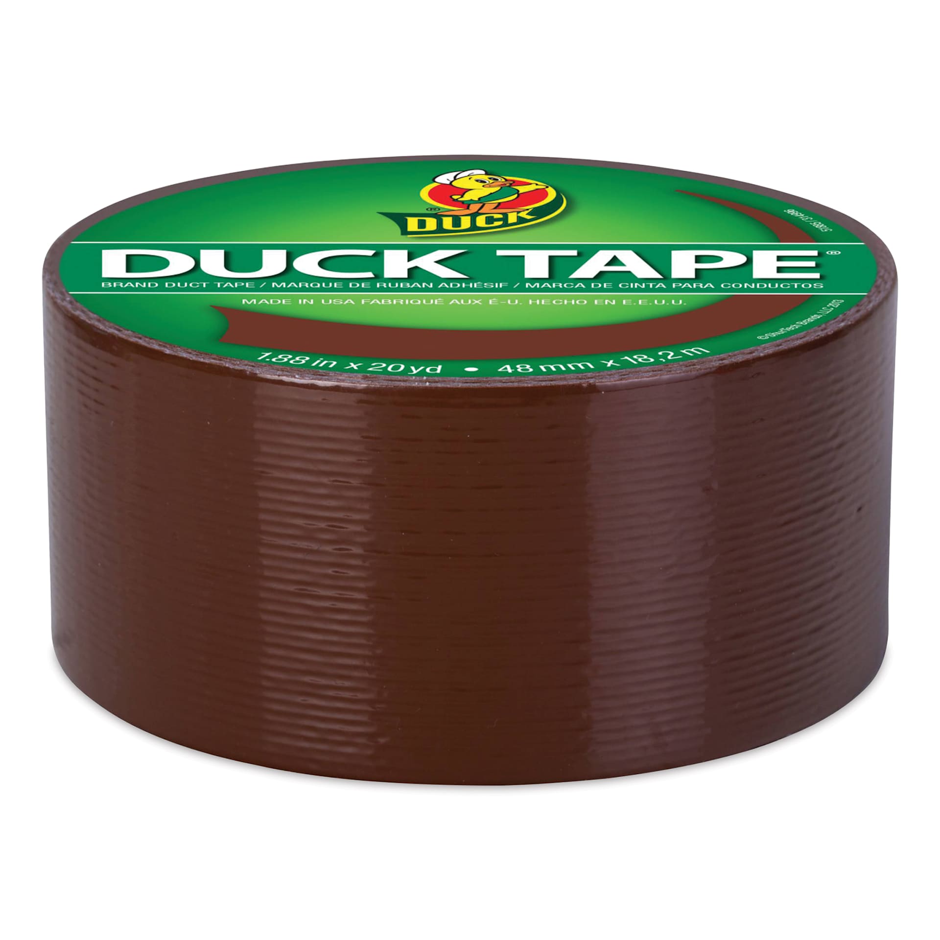 ShurTech Color Duck Tape - 1.88" x 20 yds, Brown side of roll