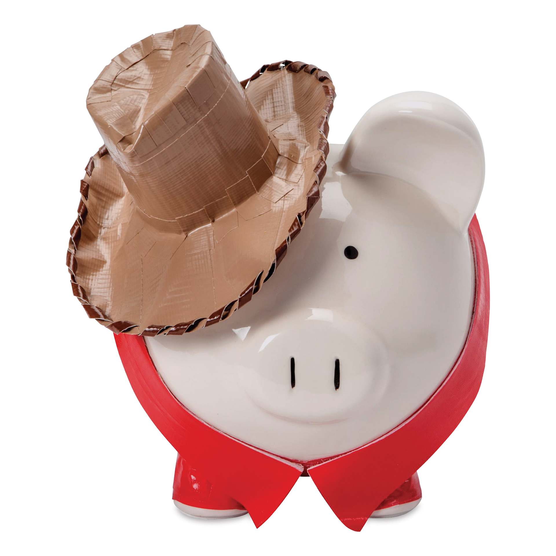 ShurTech Color Duck Tape - 1.88" x 20 yds, Beige finished piggy bank cowboy hat example