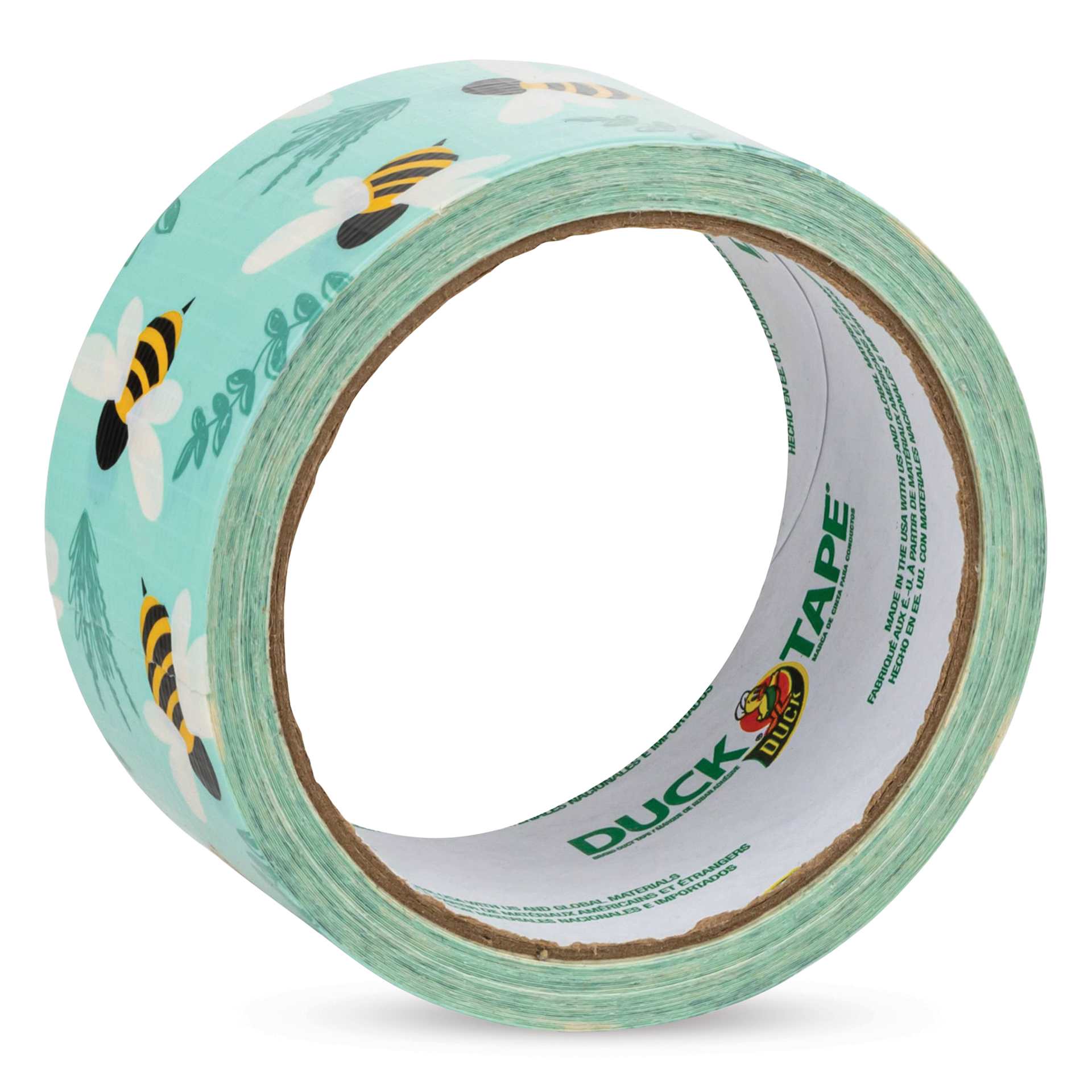 Duck Tape Prints - Botanical Bees, 1.88" x 10 yds - out of packaging