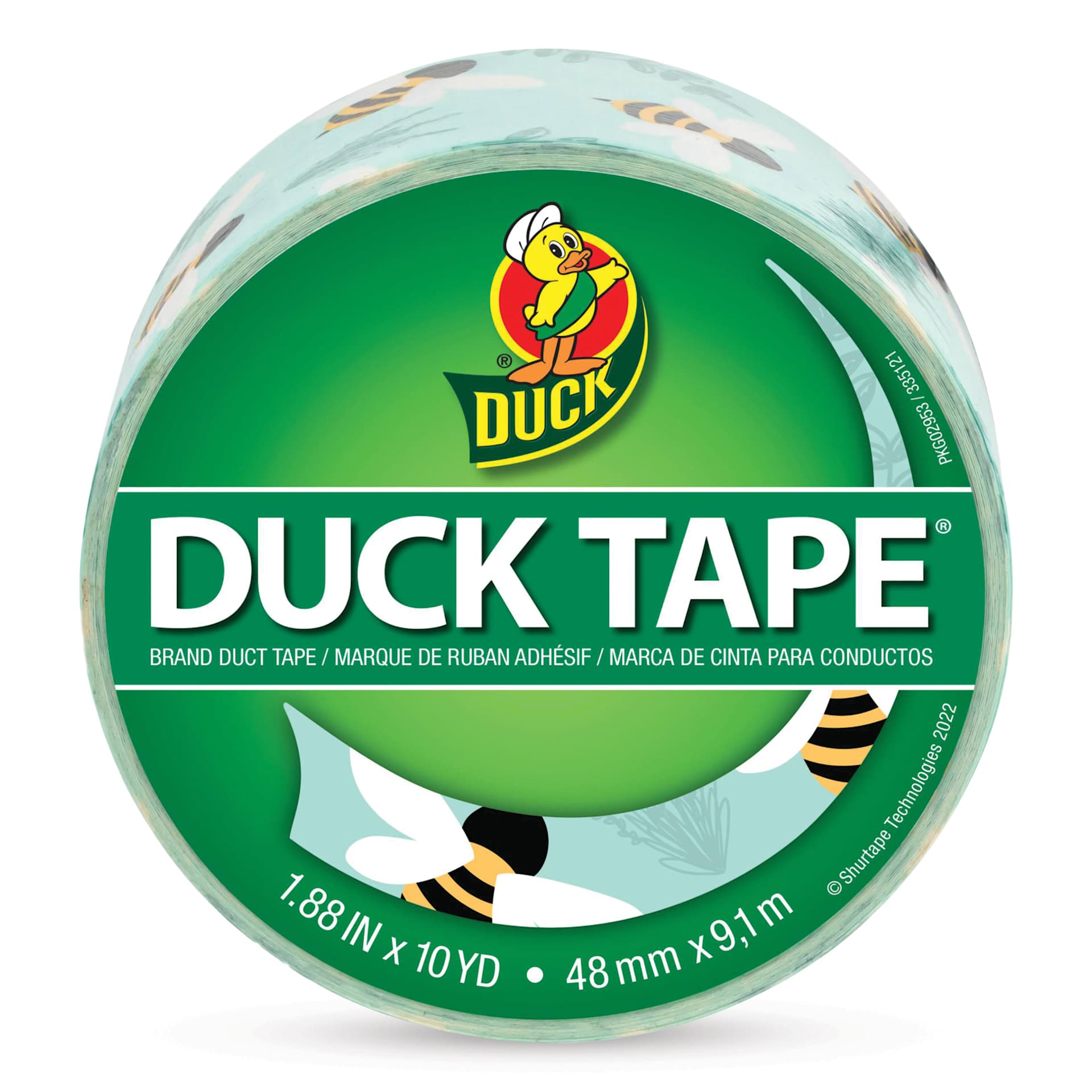Duck Tape Prints - Botanical Bees, 1.88" x 10 yds - front of packaging
