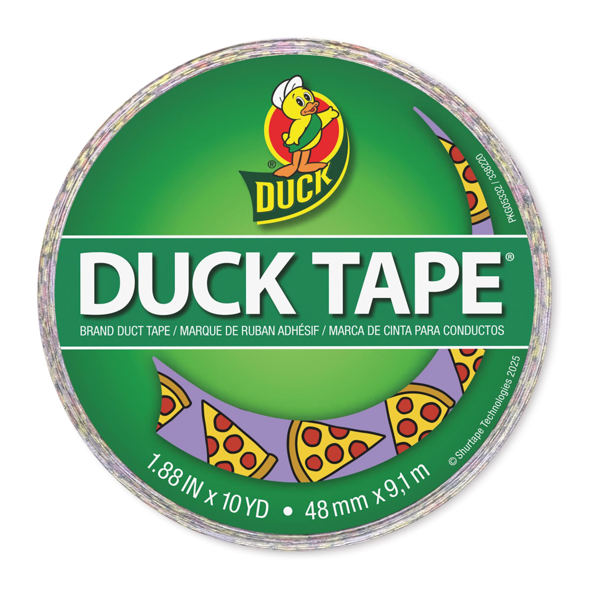 Duck Tape Prints - Pizza, 1.88" x 10 yds labeling