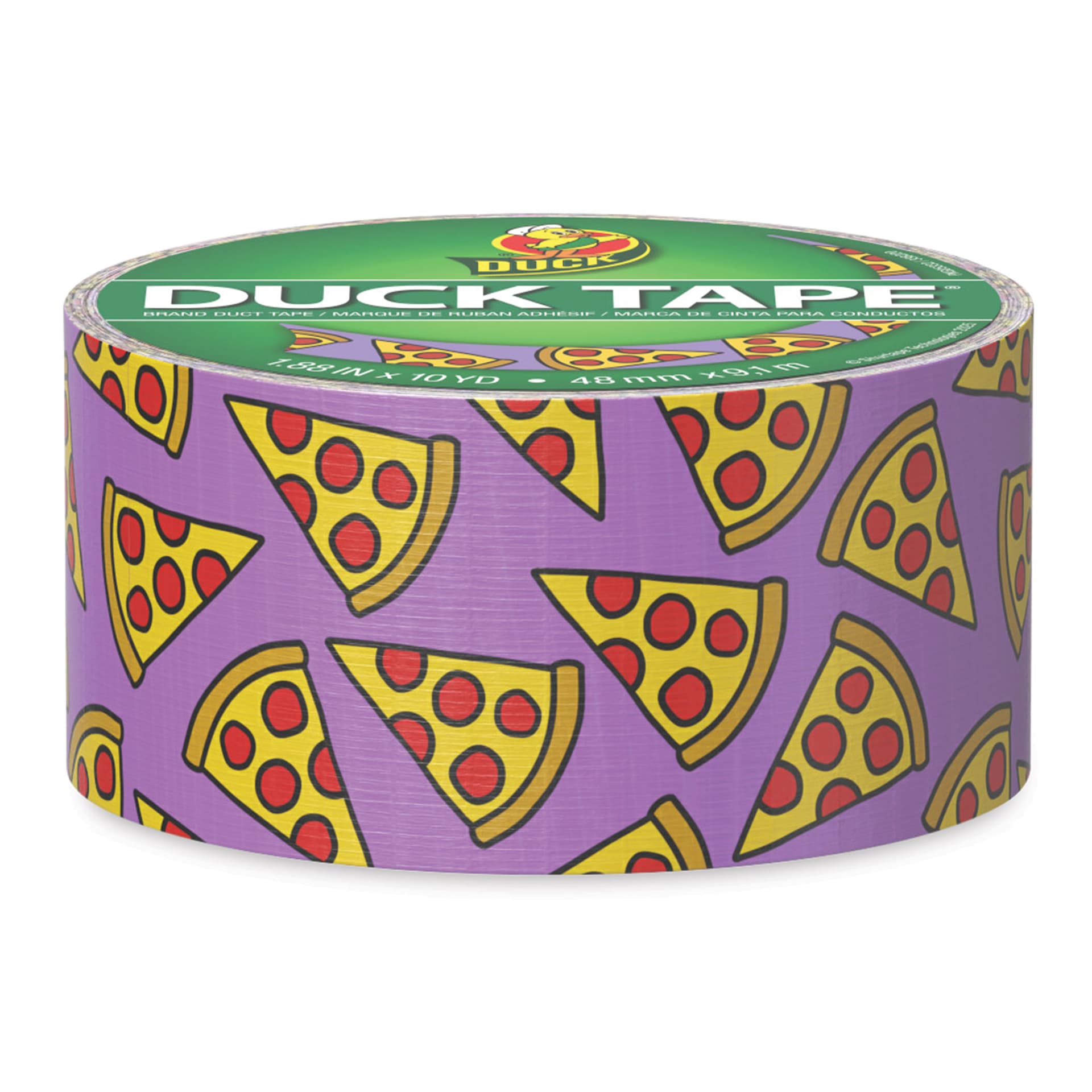 Duck Tape Prints - Pizza, 1.88" x 10 yds side of roll
