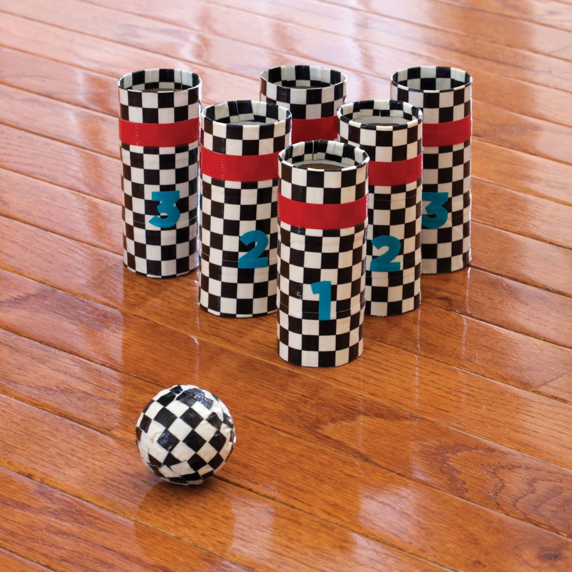 Duck Tape Prints - Checker, 1.88" x 10 yds finished bowling game project