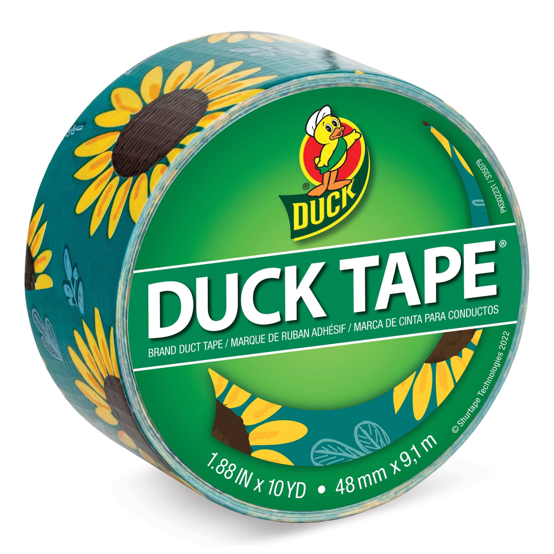 Duck Tape Prints - Sunflowers, 1.88" x 10 yds labeling