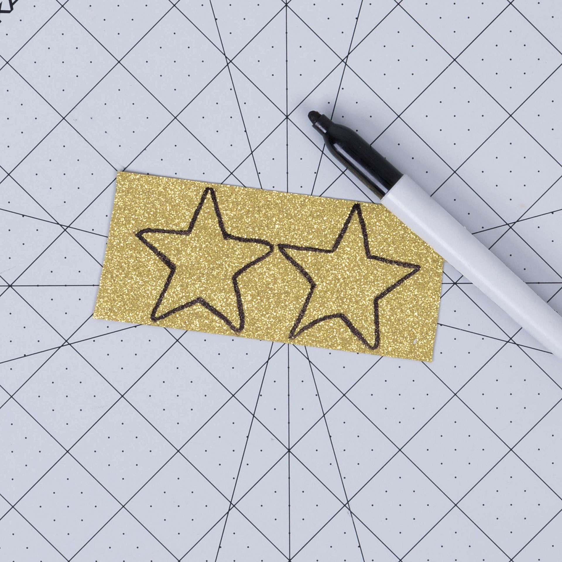 Duck Glitter Tape - 1.88" x 5 yds, Gold Glitter example project in progress