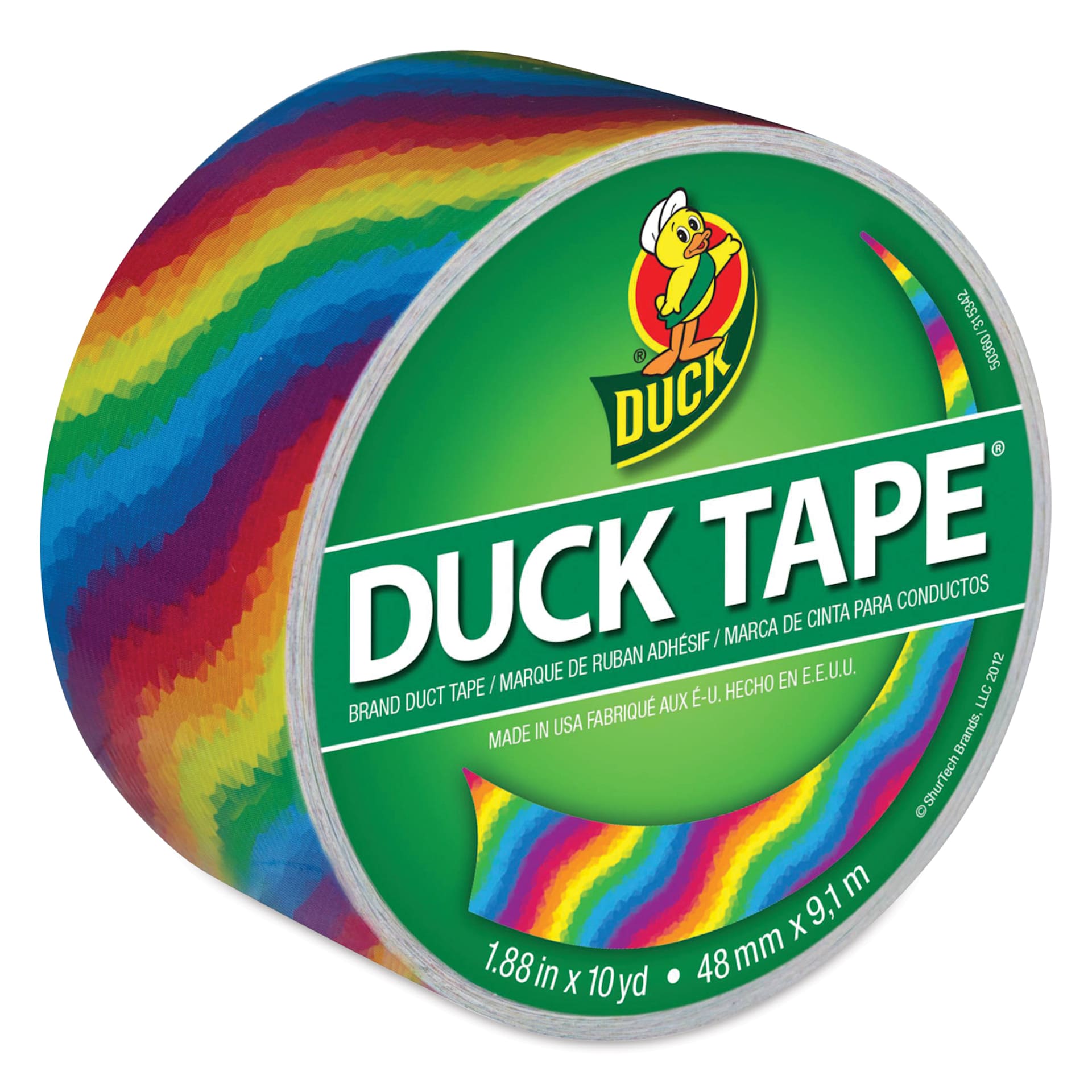 Duck Tape Prints - Rainbow, 1.88" x 10 yds labeling
