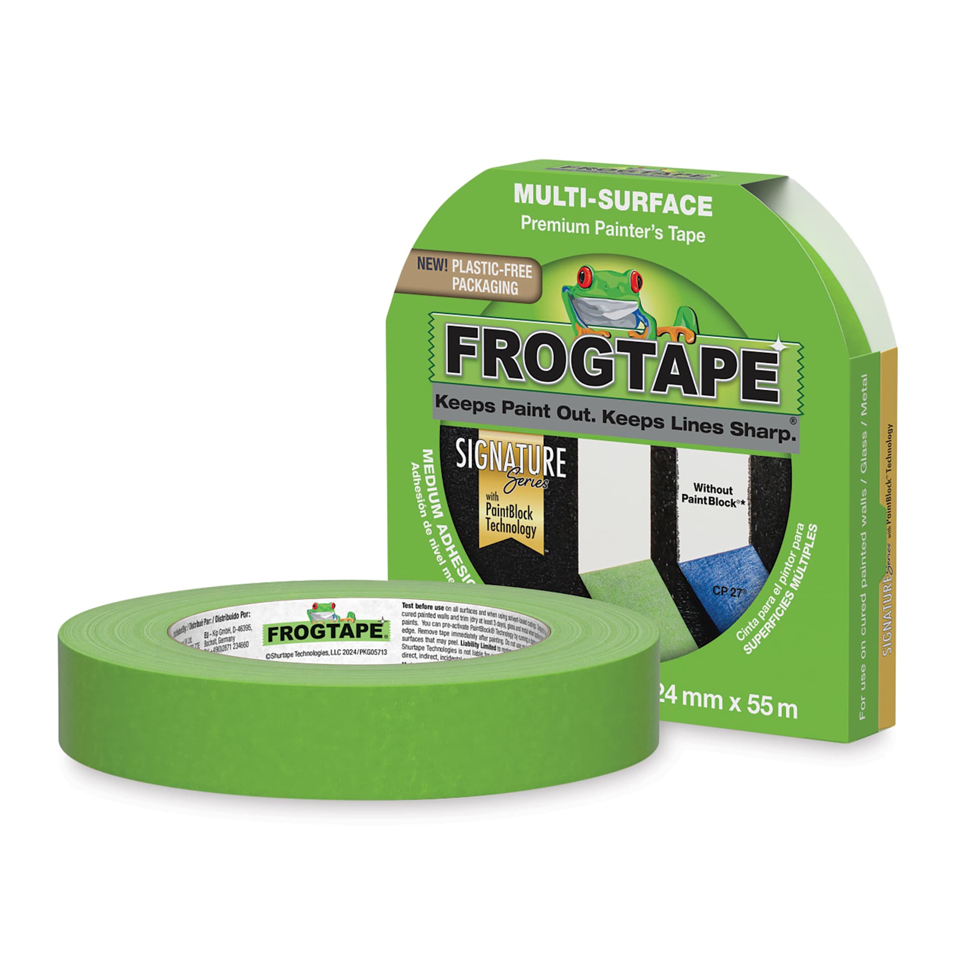 FrogTape Multi-Surface Painting Tape - .94" x 60 yds Roll with packaging