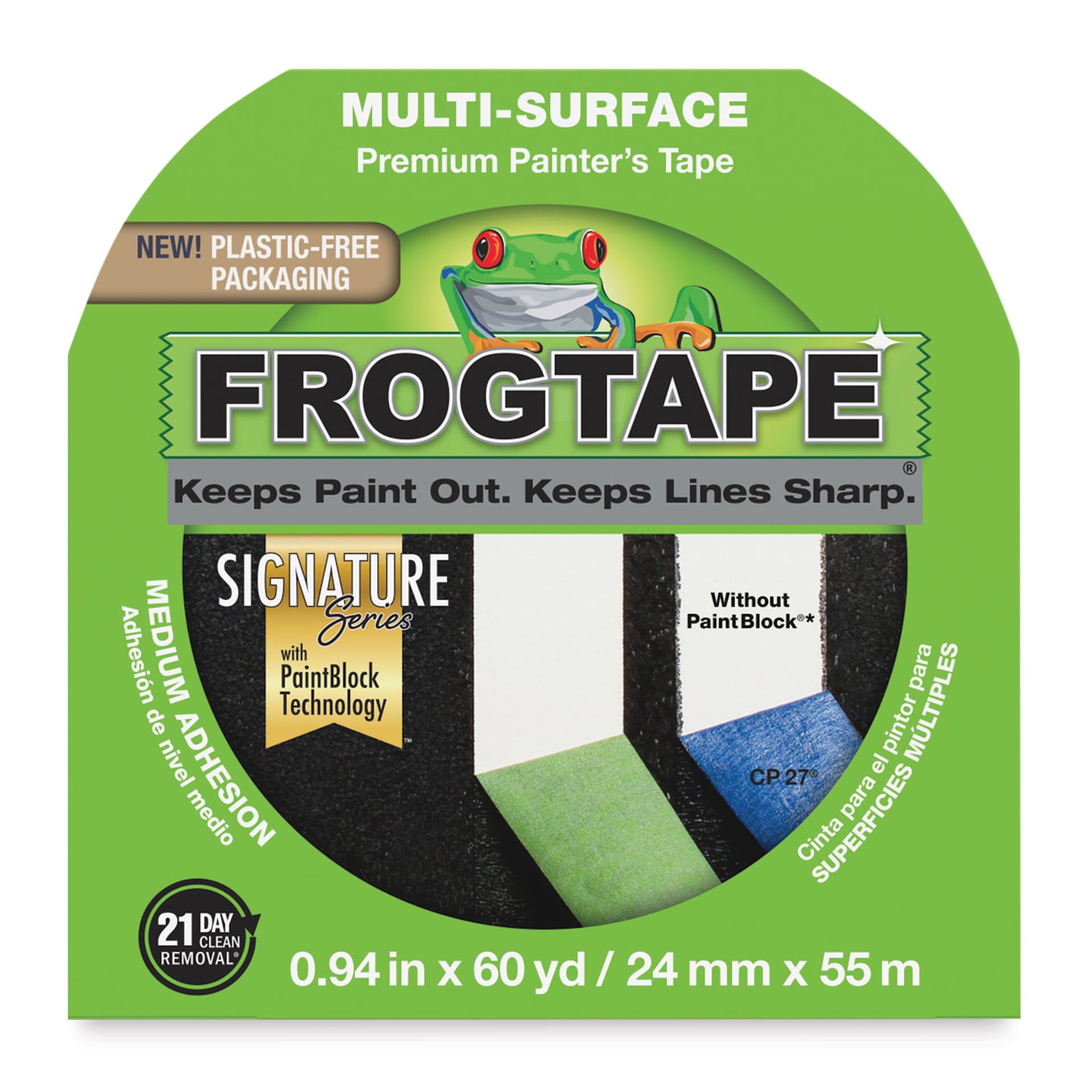FrogTape Multi-Surface Painting Tape - .94" x 60 yds Roll front of packaging