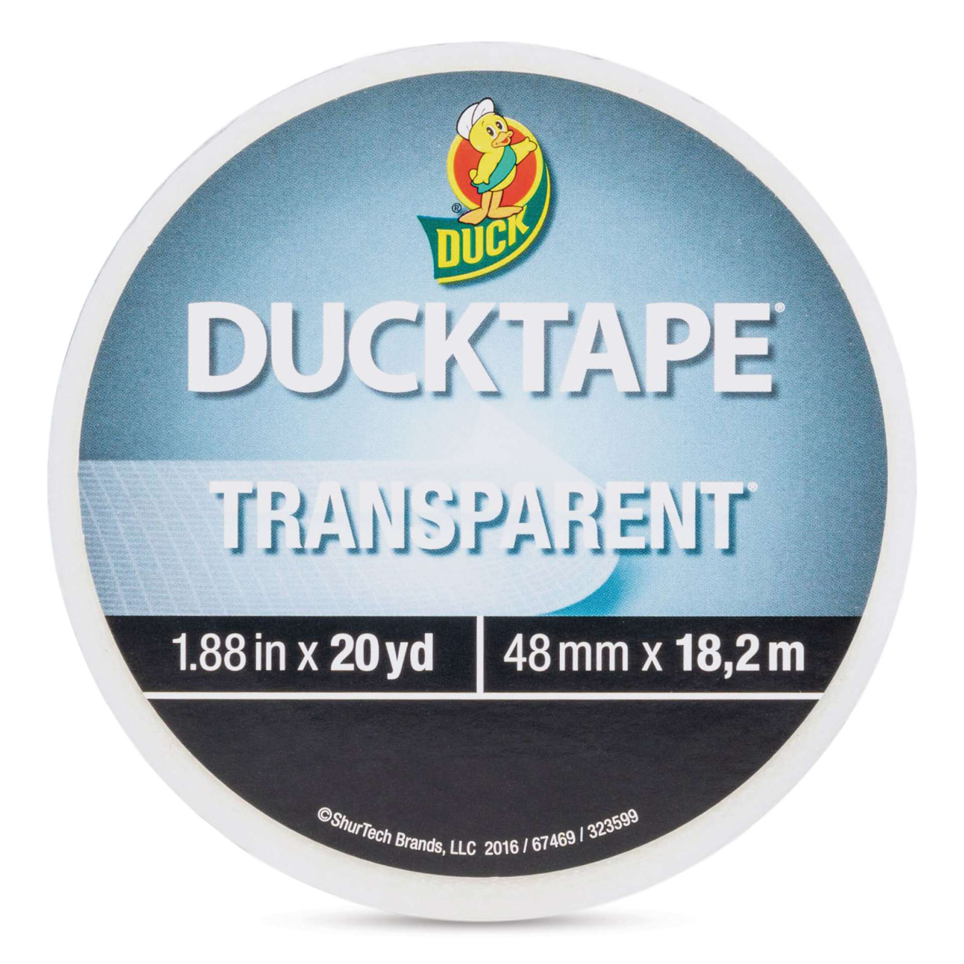 Duck Transparent Tape - 1.88" x 20 yds top of roll