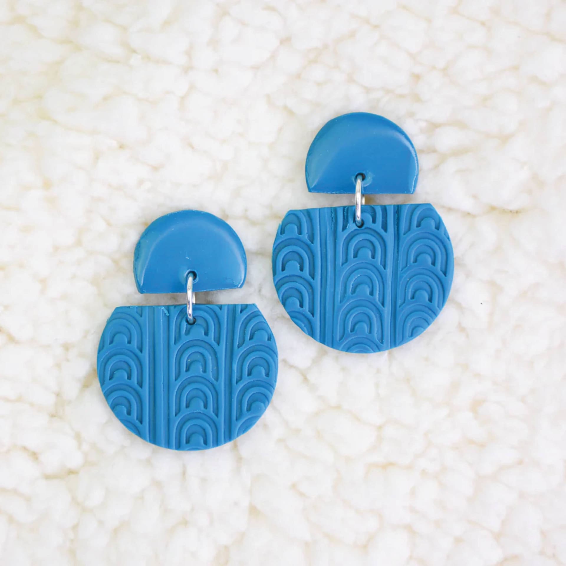 Sculpey Tools Texture Wheel Set - finished earring examples