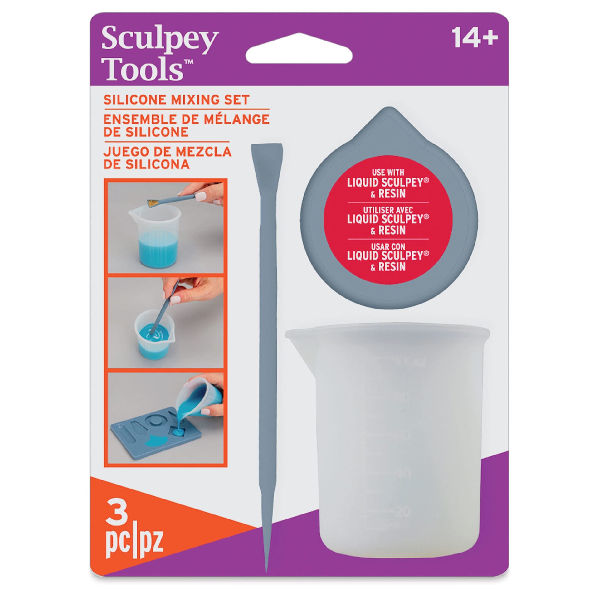 Sculpey Tools Silicone Mixing Set (Front of packaging)