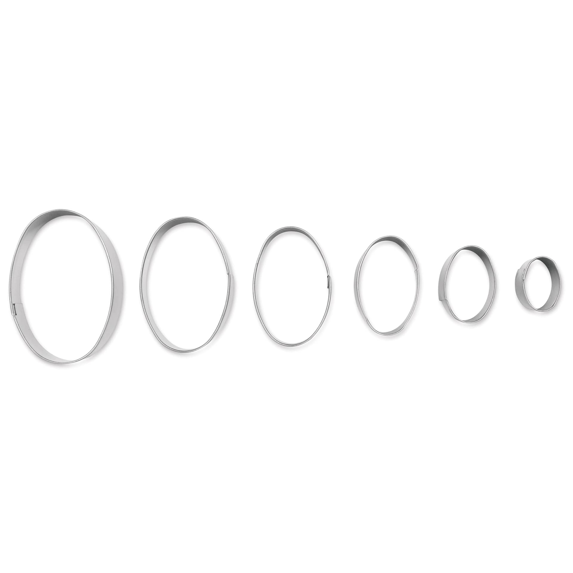 Sculpey Tools Metal Clay Cutters - Ovals, Set of 6