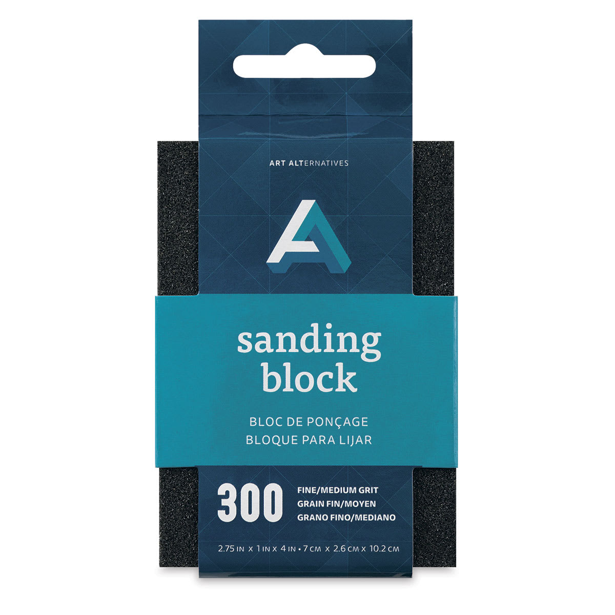 Art Alternatives Sanding Block - Front of package of Fine/Medium Grit Sanding Block