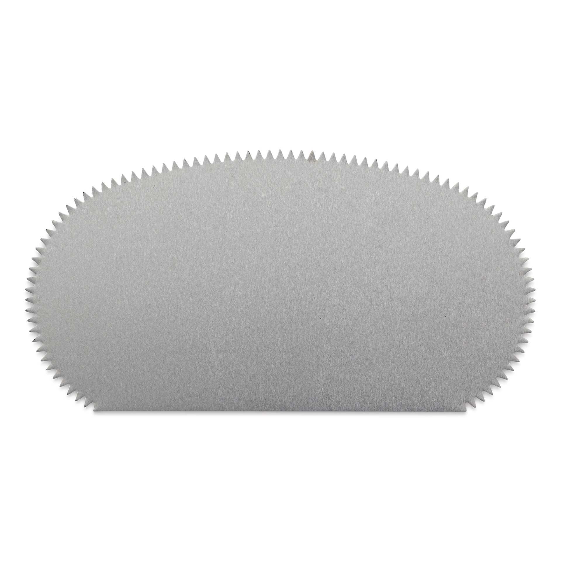 Richeson Stainless Steel Scrapers - Oval, Serrated Edge, 2" x 3-7/8"