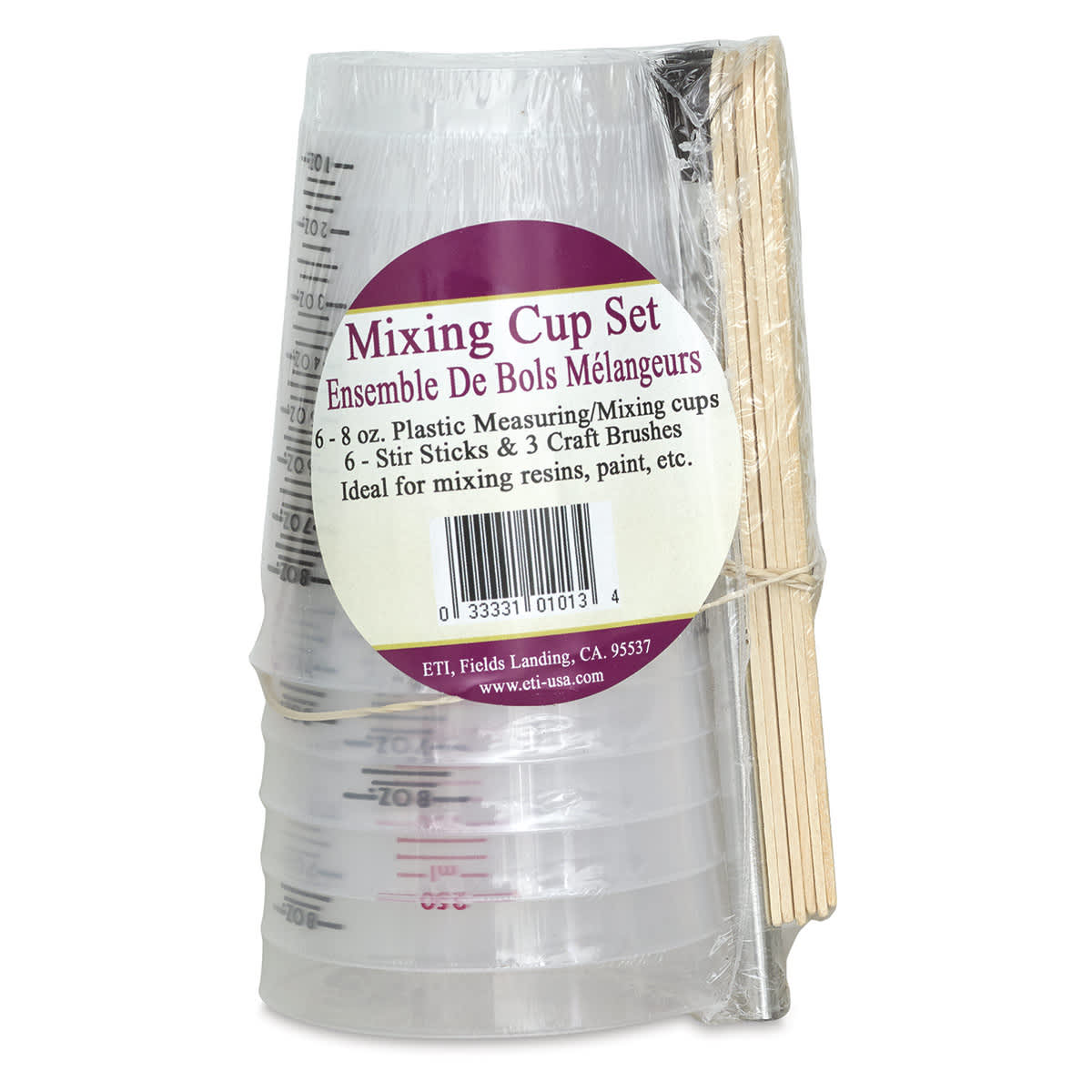EnviroTex Mixing Cup Set - Front of packaged set shown